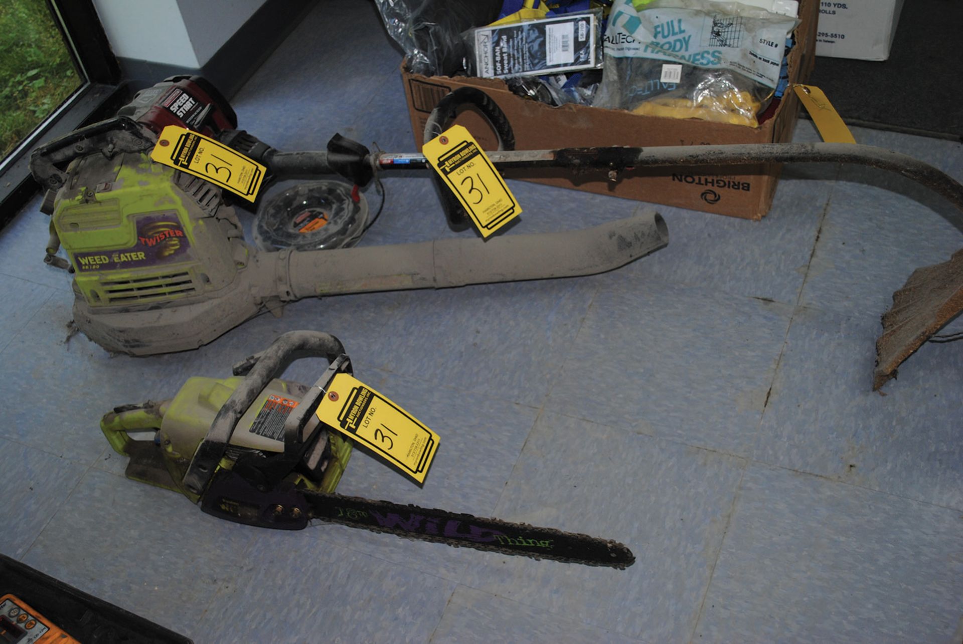 LOT OF EQUIPMENT; WILD THING CHAIN SAW; S/N 01157D100881-5, TWISTER SUPER BLOWER SB180; 180-MPH, S/N - Image 2 of 3