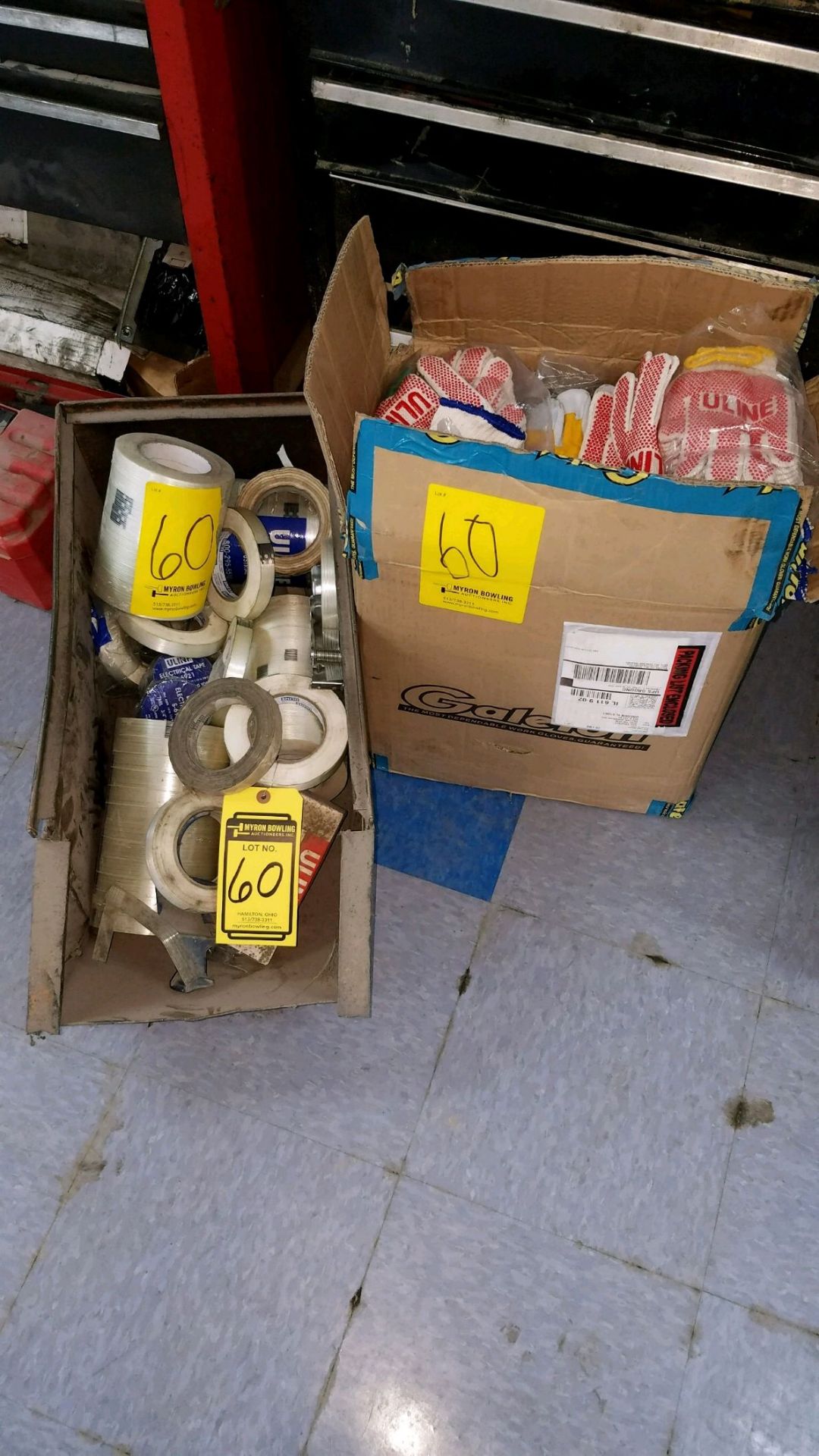 METAL BIN OF ASSORTED TAPE & DISPENSERS