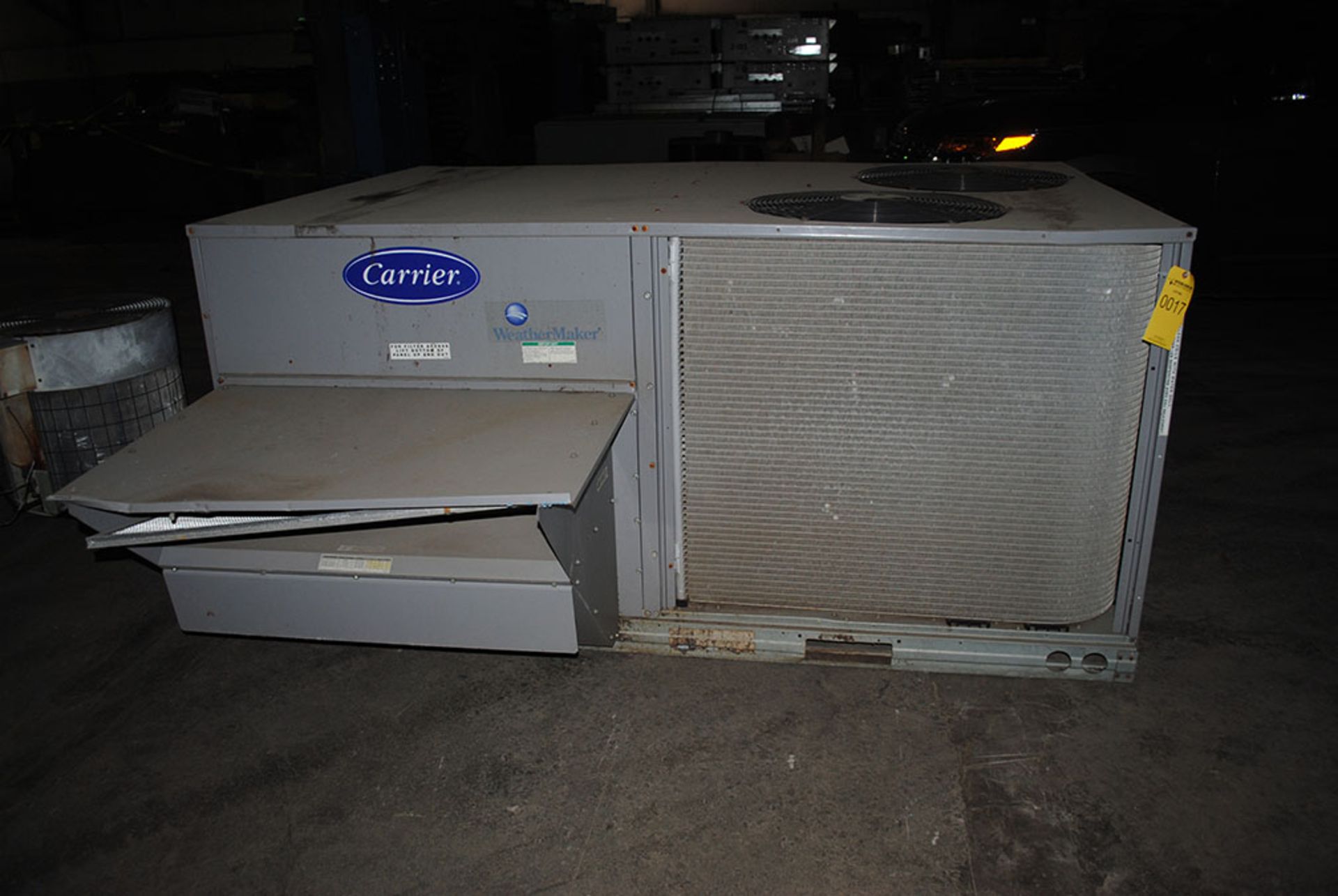 CARRIER WEATHERMAKER FURNACE; MODEL 50TC-D08A2GA0B0C0, S/N 2910G20519, 3-PHASE, 60-HZ, 460-VOLTS