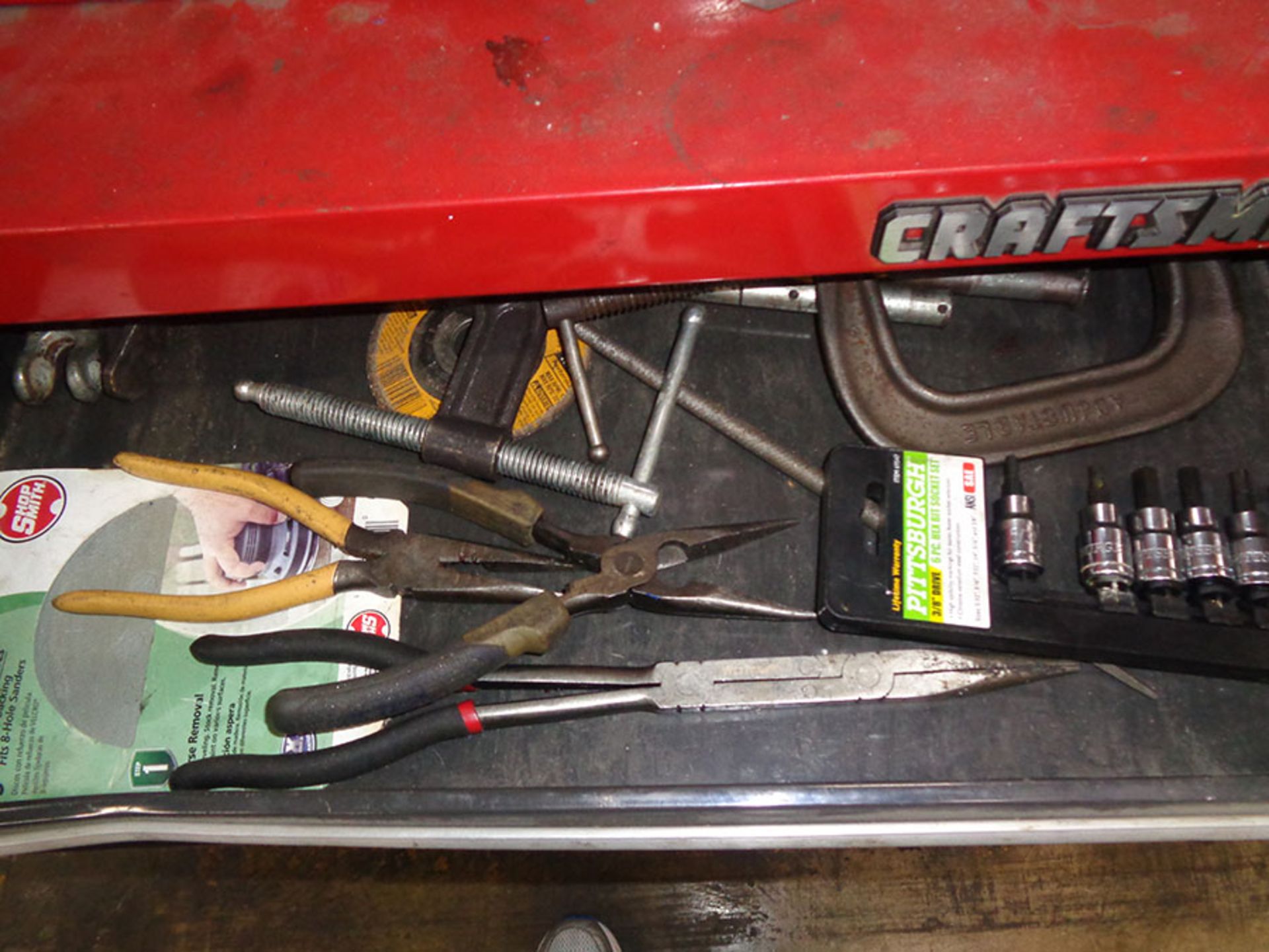 CRAFTSMAN ROLLING TOOL BOX WITH TOOLS - Image 2 of 3