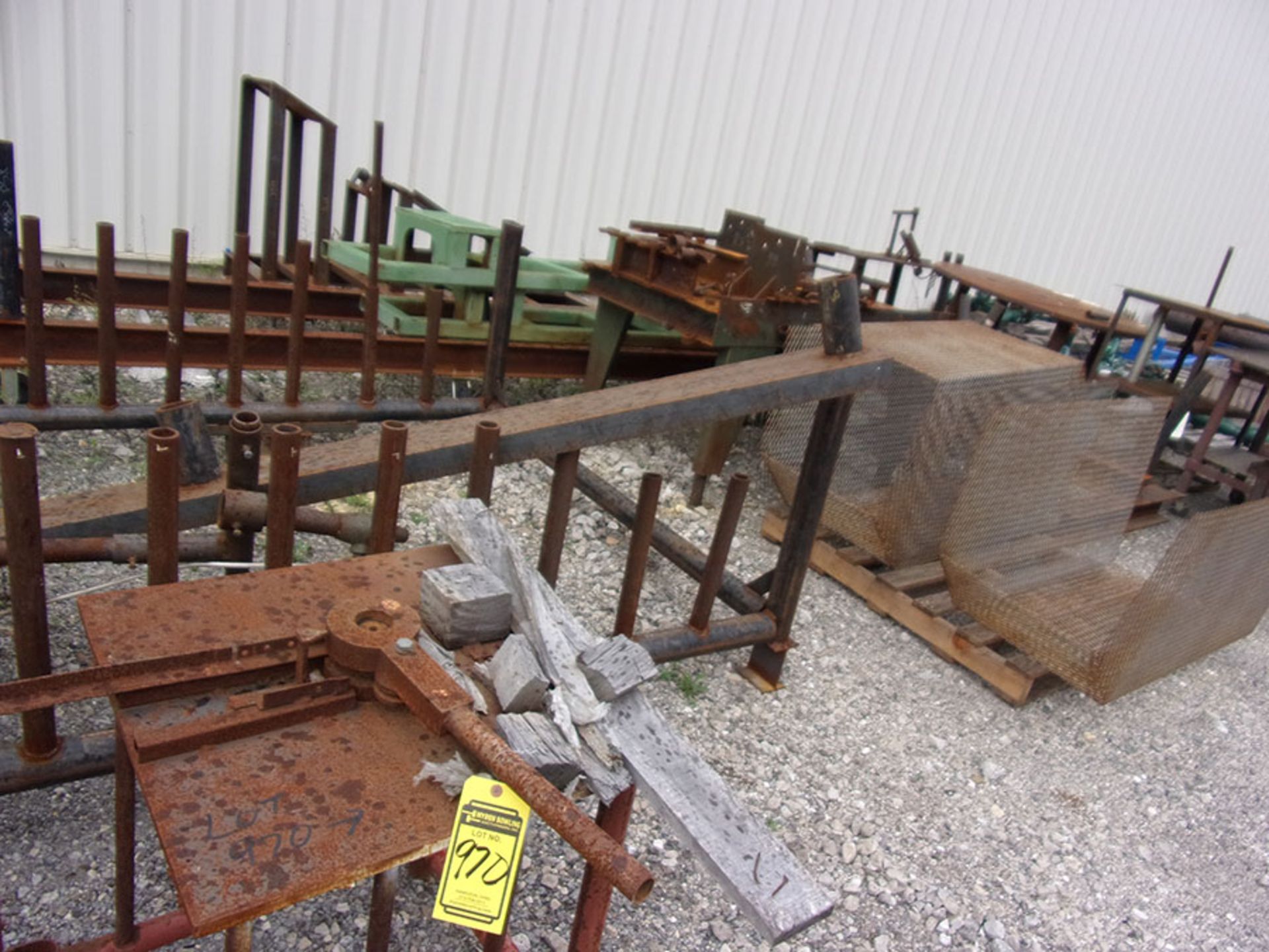 LOT OF CUT-OFF STEEL & RACK