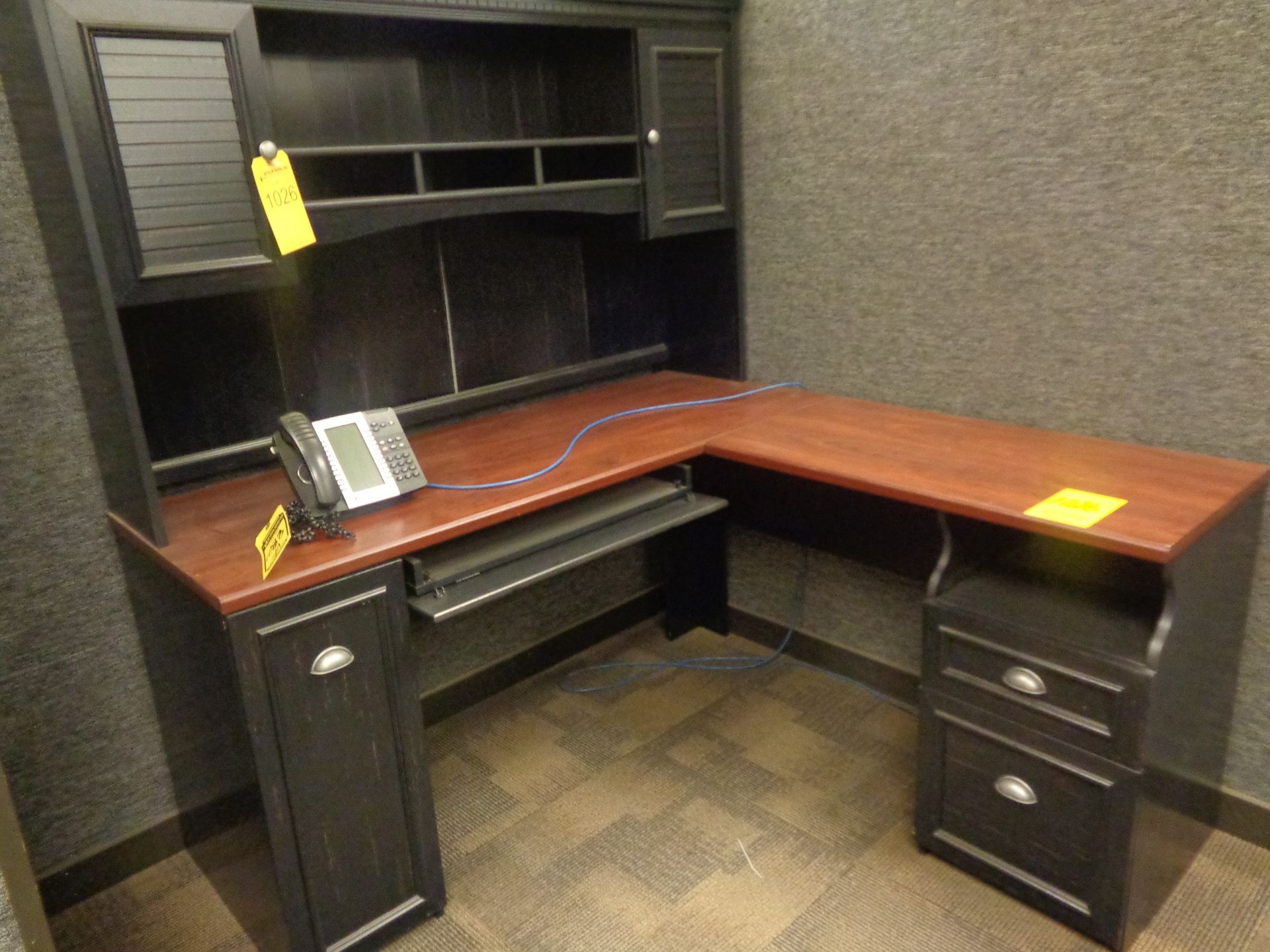 (2) DESKS & FILE CABINET COMBO