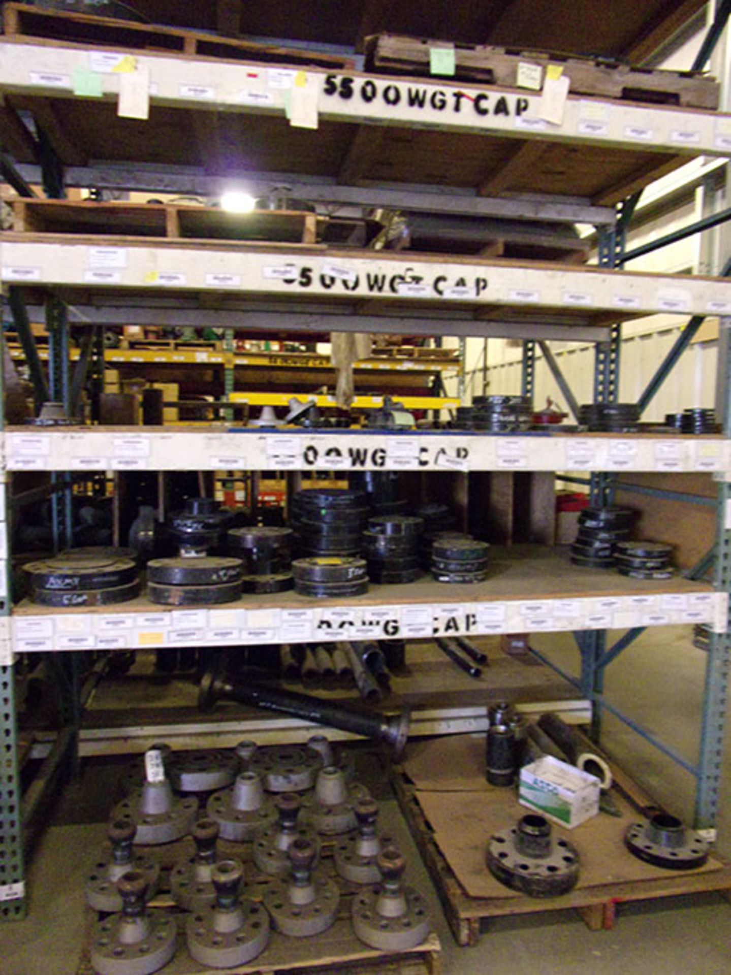 CONTENTS OF (1) PALLET RACK; FLANGES