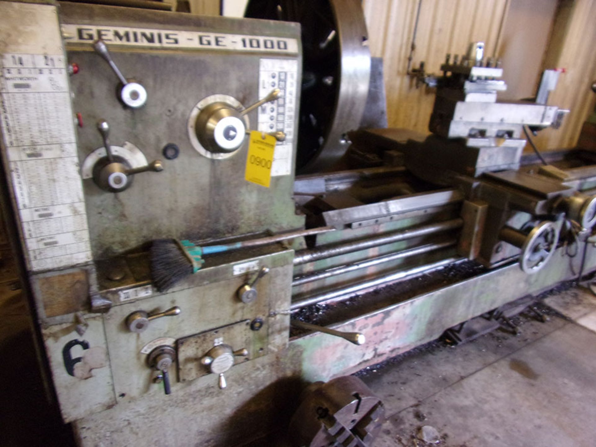 GEMINIS GE-1000 LATHE 15' ENGINE LATHE, 36'' SWING, 18'' OVER CENTER, TAILSTOCK, STEADY REST,
