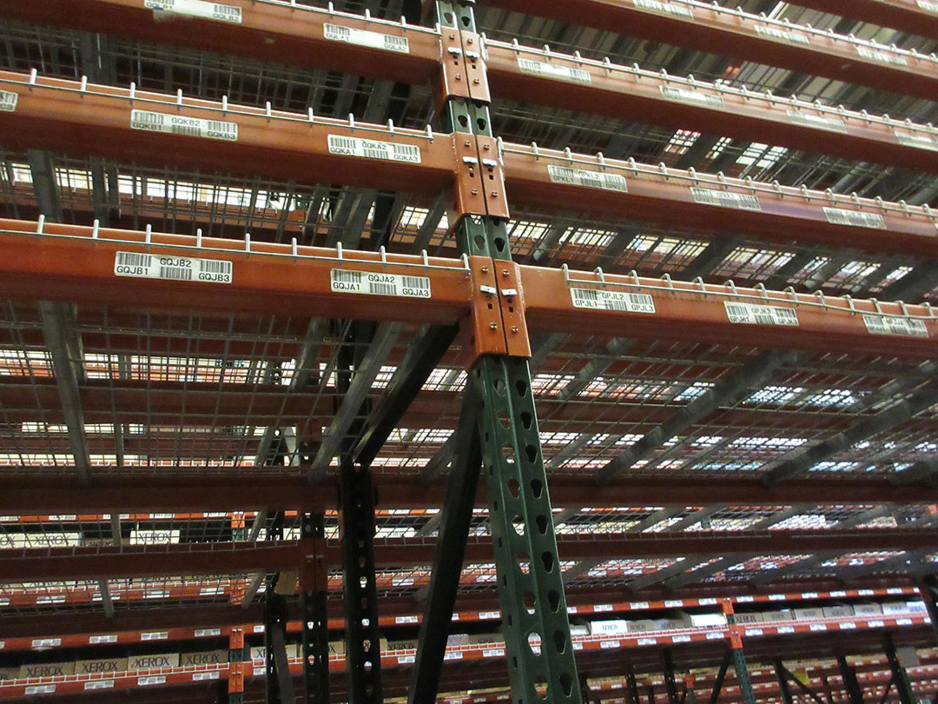 (34) SECTIONS OF TEARDROP STYLE PALLET RACK; (36) 20' UPRIGHTS, (672) 12' X 4'' CROSSBEAMS, (134) 8' - Image 3 of 4