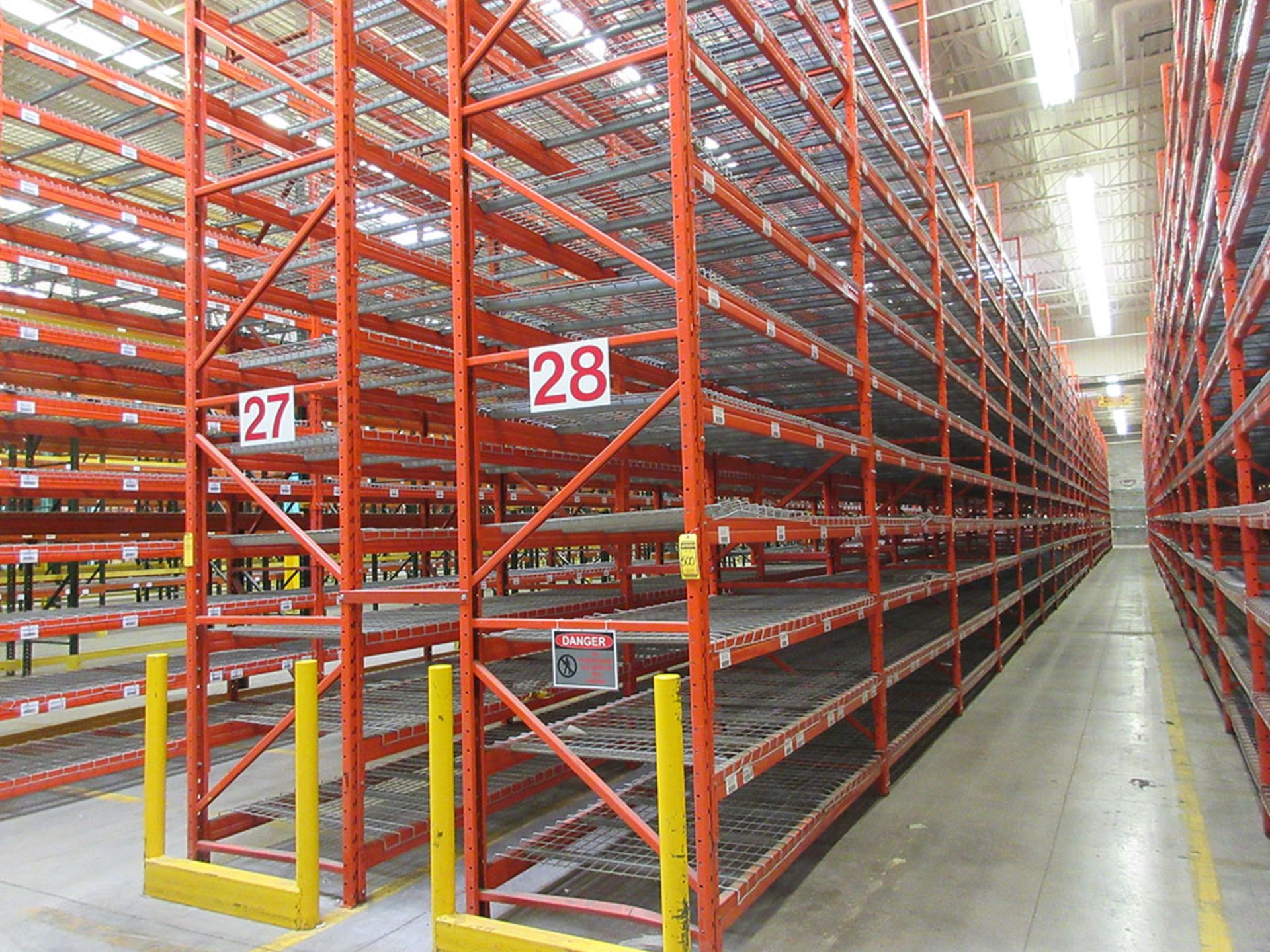 (44) SECTIONS OF CHANNEL TYPE PALLET RACK; (46) 20' UPRIGHTS, (1066) 8' X 4'' CROSSBEAMS, (533 - Image 2 of 3
