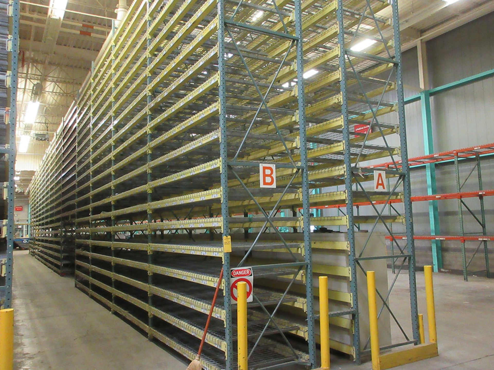 (28) SECTIONS OF PALLET RACK; (30) 20' UPRIGHTS, (48) 12' X 4'' CROSSBEAMS, (888) 8' X 4''