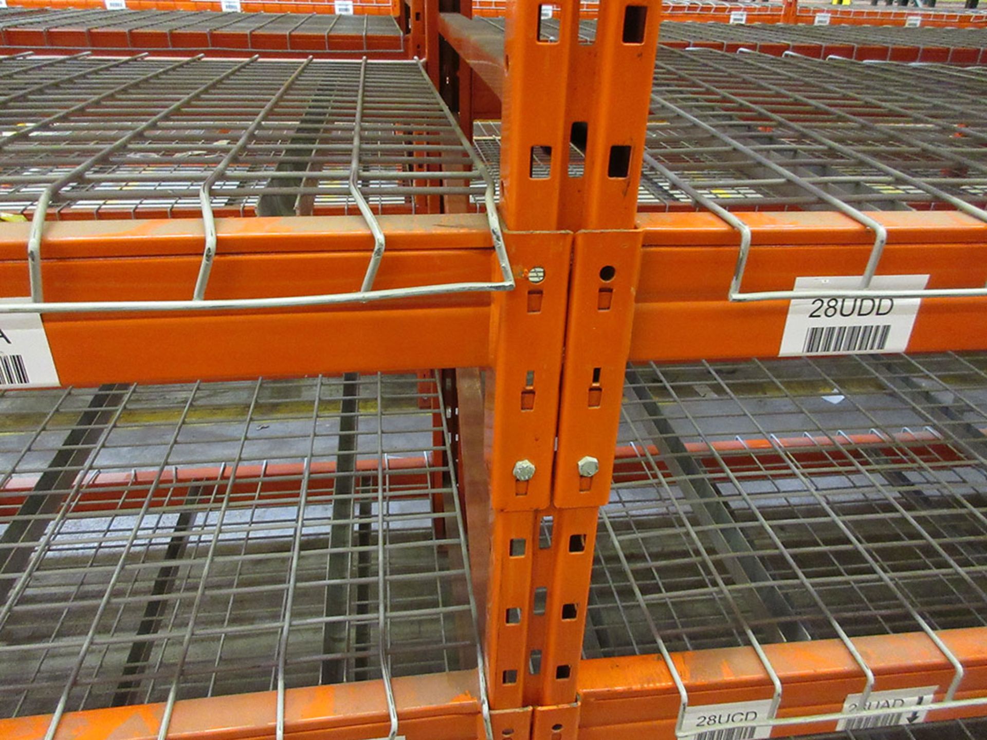 (44) SECTIONS OF CHANNEL TYPE PALLET RACK; (46) 20' UPRIGHTS, (1066) 8' X 4'' CROSSBEAMS, (533 - Image 3 of 3