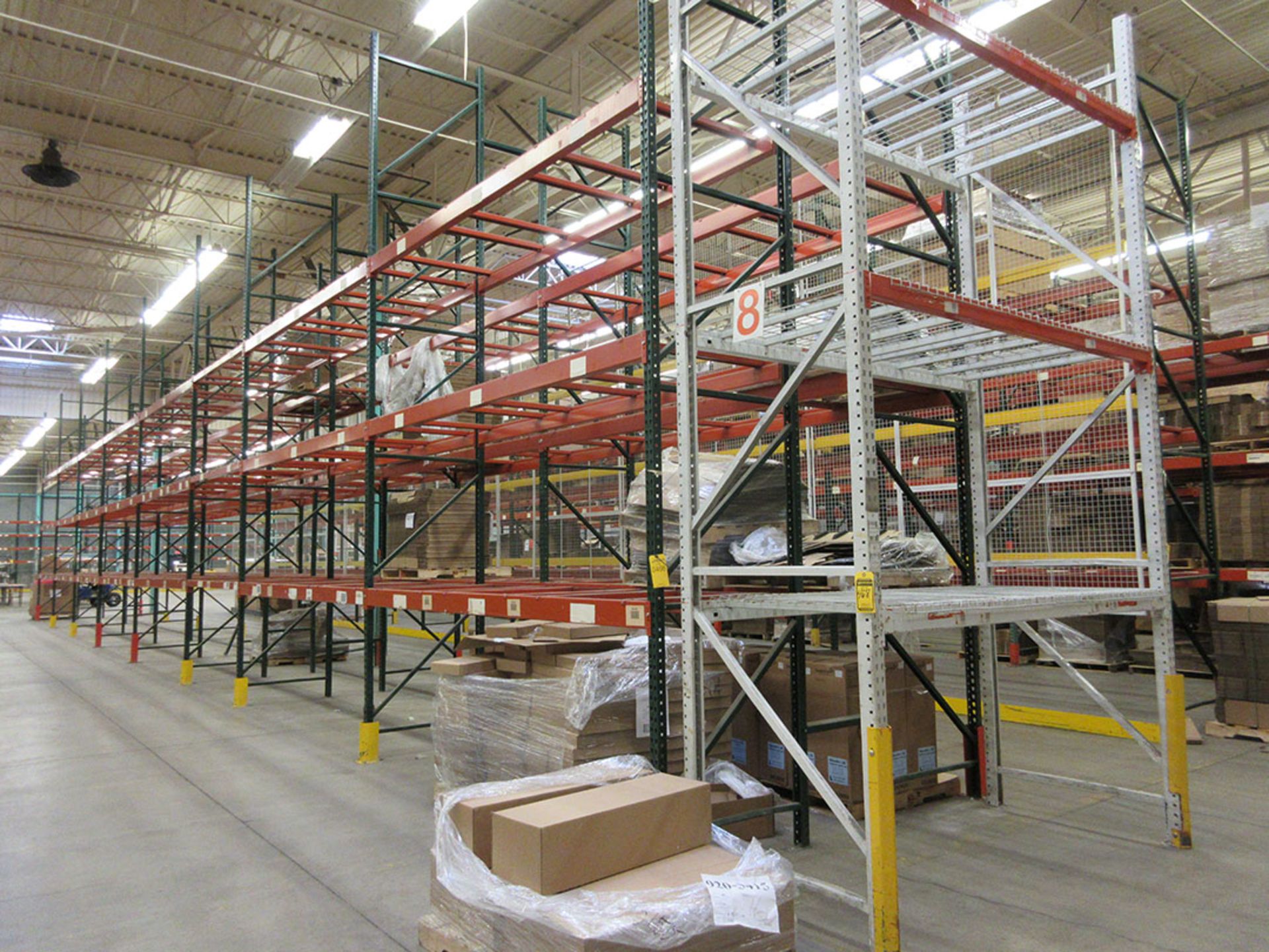 (17) SECTIONS TEARDROP STYLE PALLET RACK; (18) 20' & (2) 15' 6'' UPRIGHTS, (84) 12' X 6'' & (18)