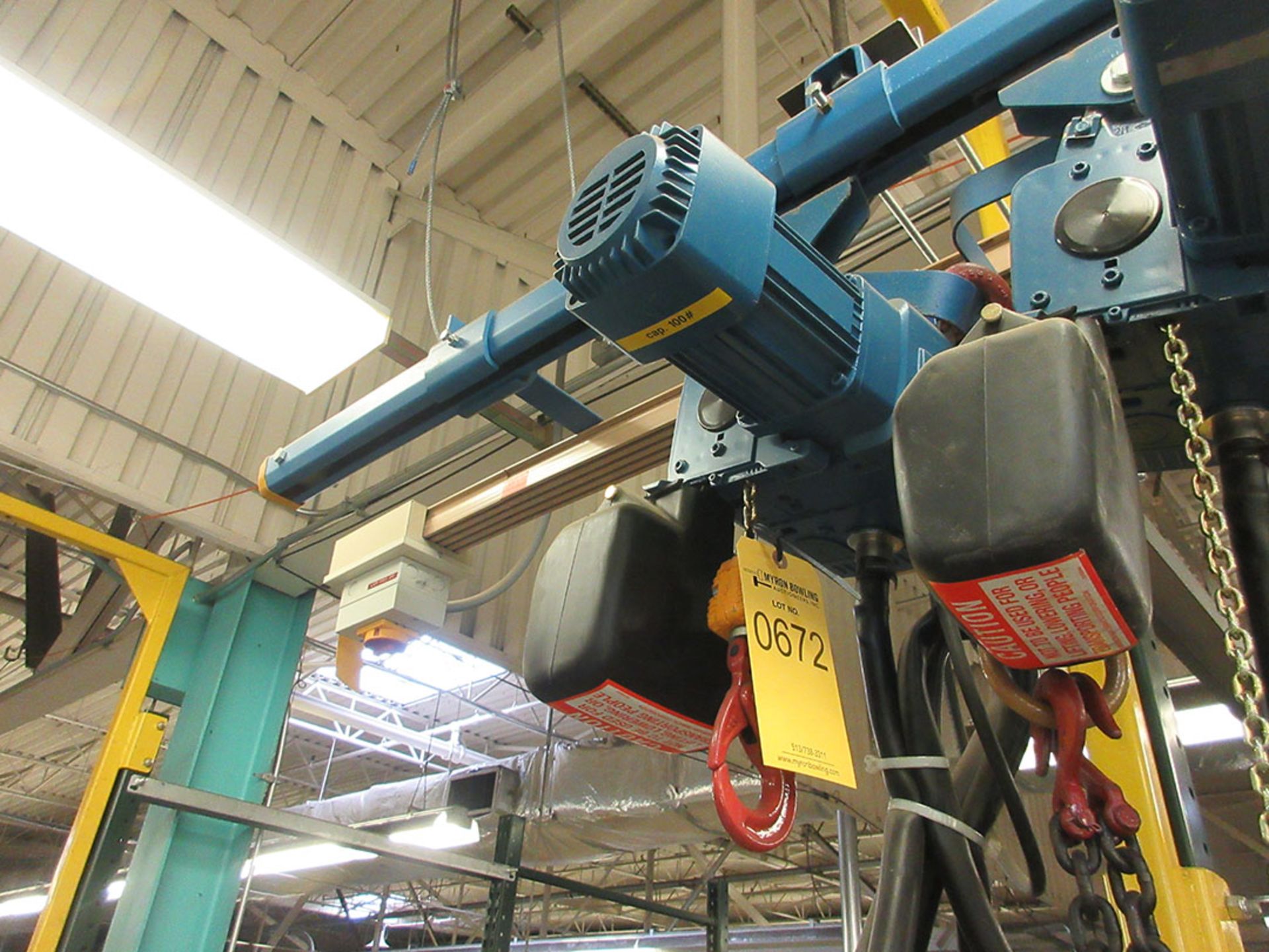 DEMAG 100 LB. CAPACITY ELECTRIC CHAIN HOIST