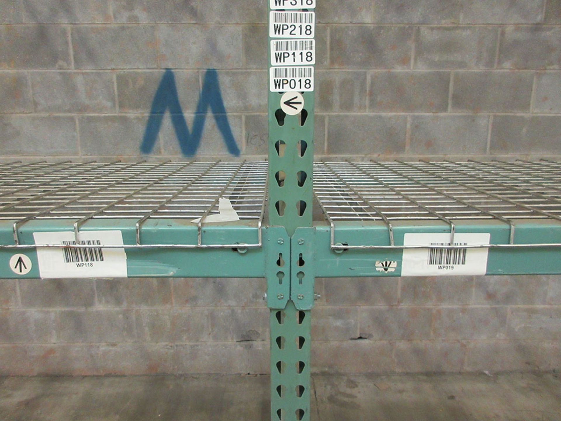 (15) SECTIONS OF TEARDROP STYLE PALLET RACK; (17) 12' UPRIGHTS, (90) 8' X 4'' CROSSBEAMS, (90 - Image 3 of 3