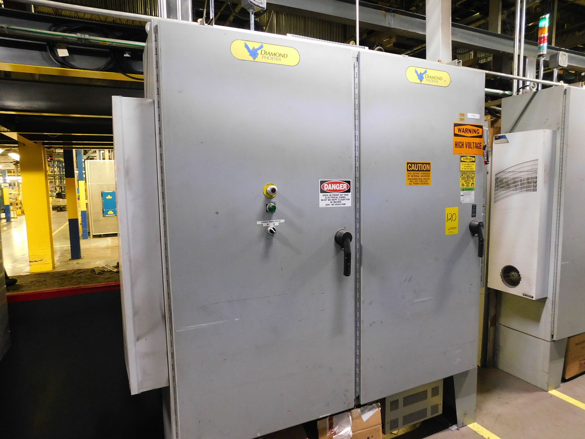 DIAMOND PHOENIX STORAGE CAROUSEL DRO CONTROL STATION WITH DEDICATED SWITCHGEAR & POWER SUPPLY