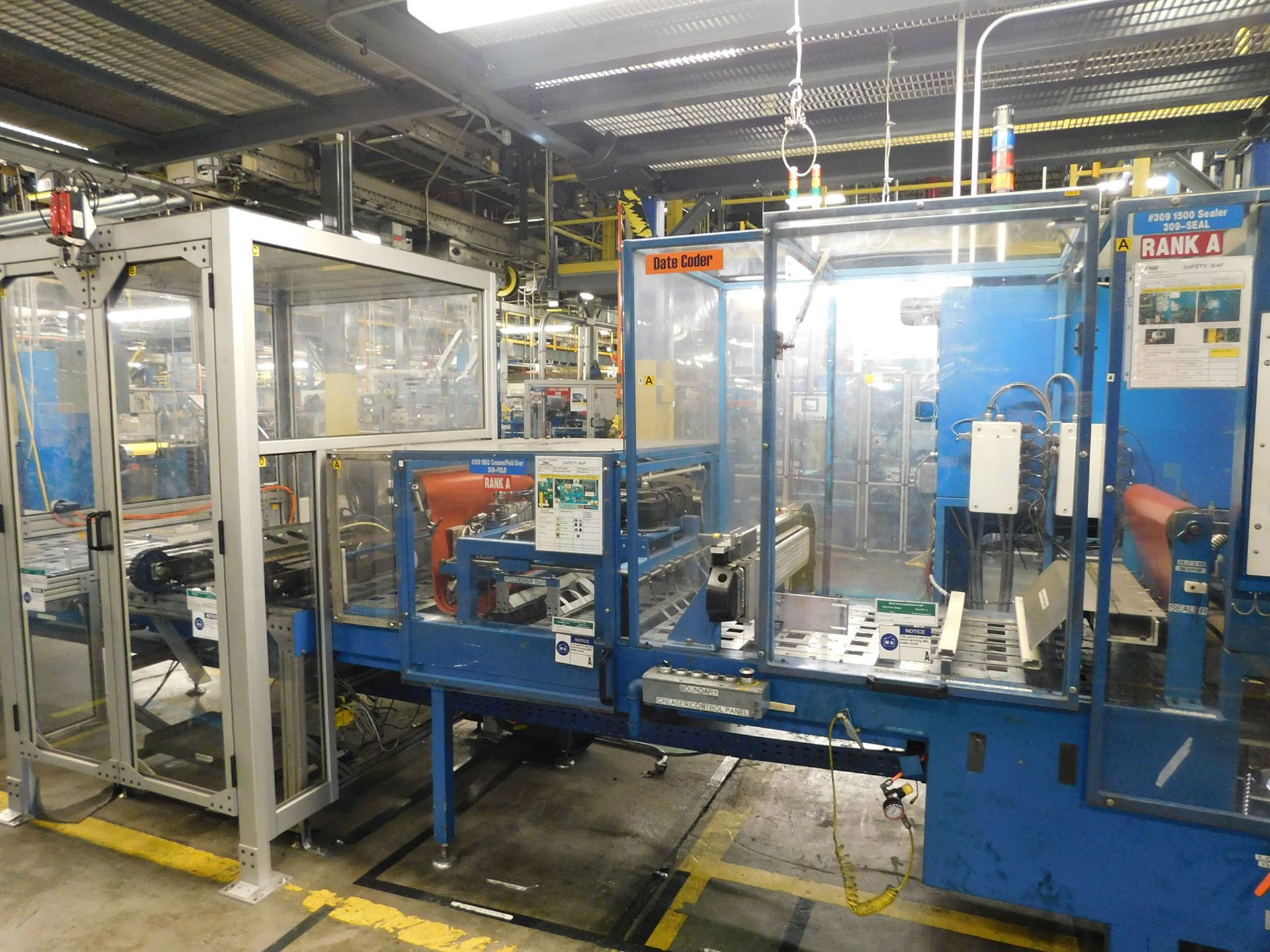 AA DURACELL BLISTER PACK LINE WITH FOLD OVER CASE LOADER, MOTORIZED ROLLER CONVEYOR AND ELEVATOR - Image 3 of 4