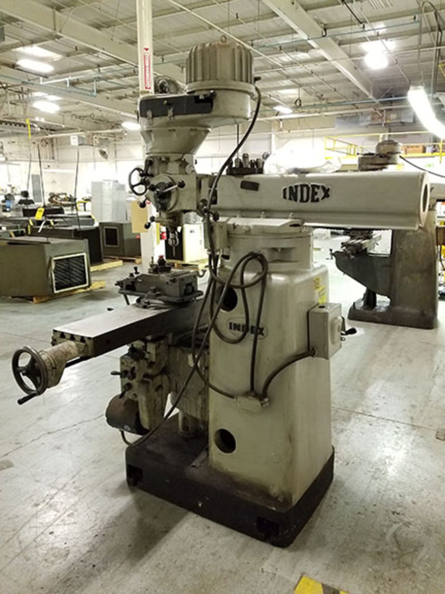 INDEX 845 VERTICAL MILL; 2-HP, WITH 6'' MACHINE VISE, 75-2850 RPM, S/N 13197 - Image 4 of 4