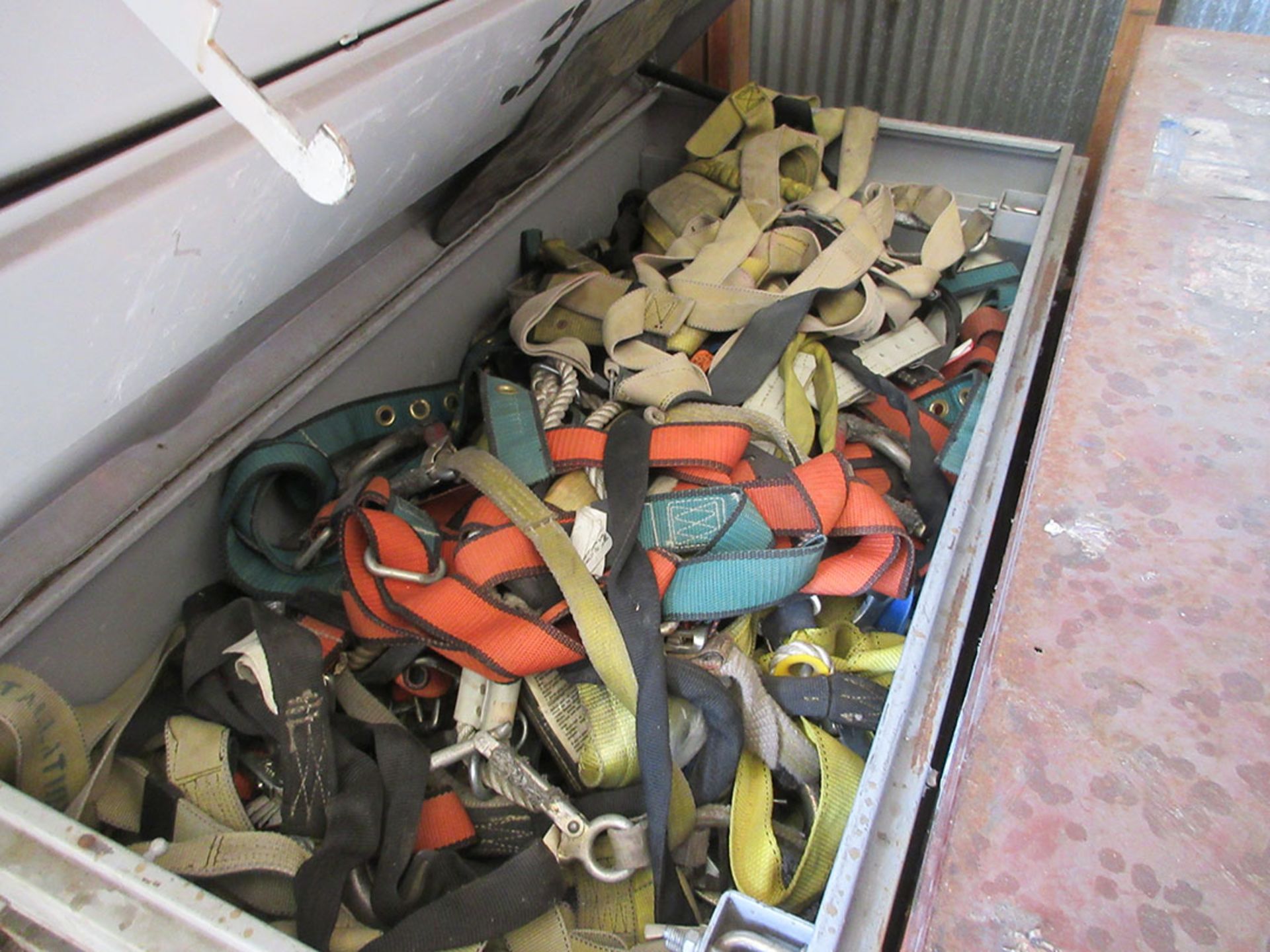 JOB BOX FULL OF SAFETY HARNESSES - Image 2 of 2