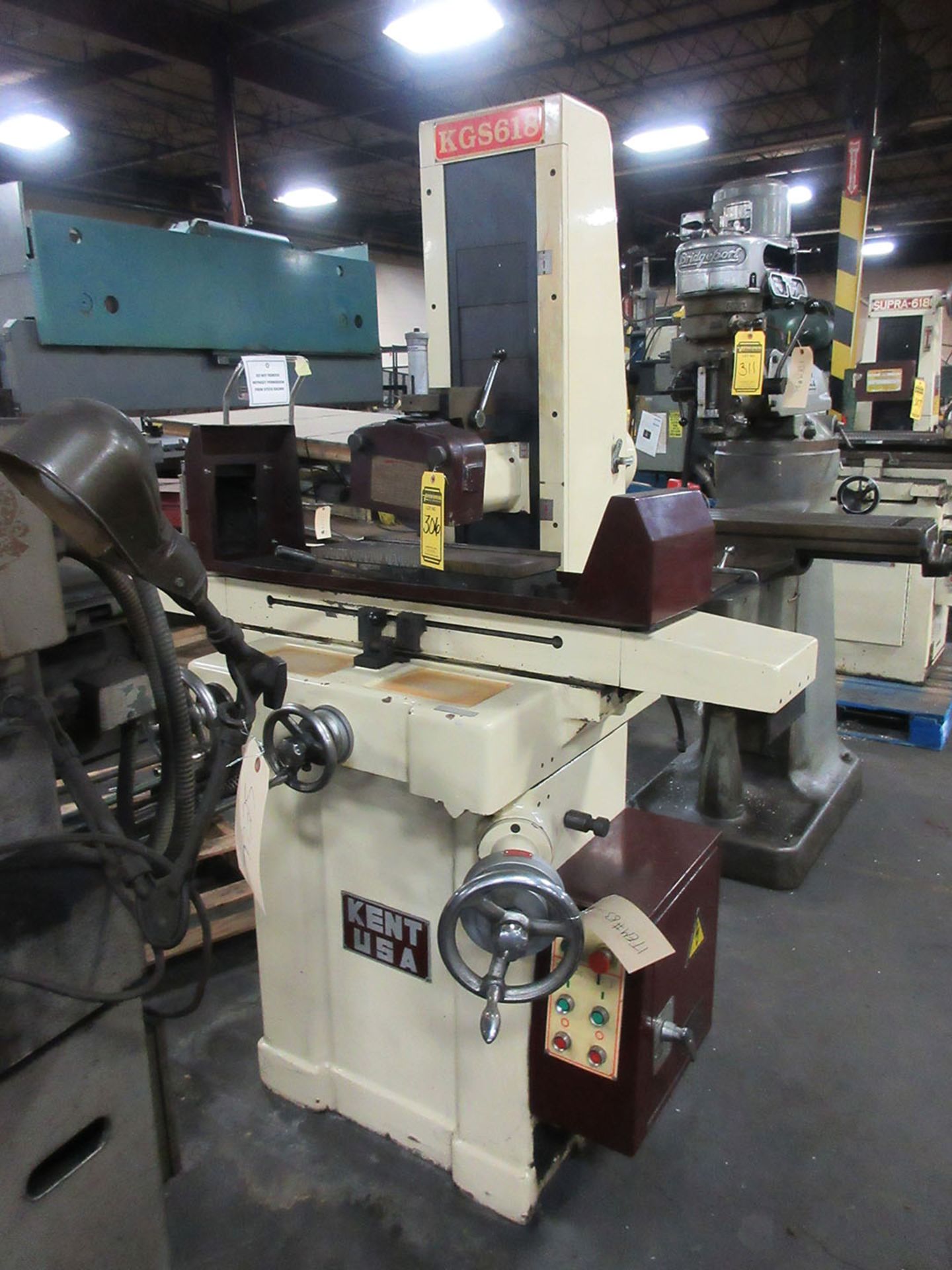 2001 KENT SURFACE GRINDER; MODEL KGS618, KIN JUNG MAGNETIC CHUCK, S/N K2024