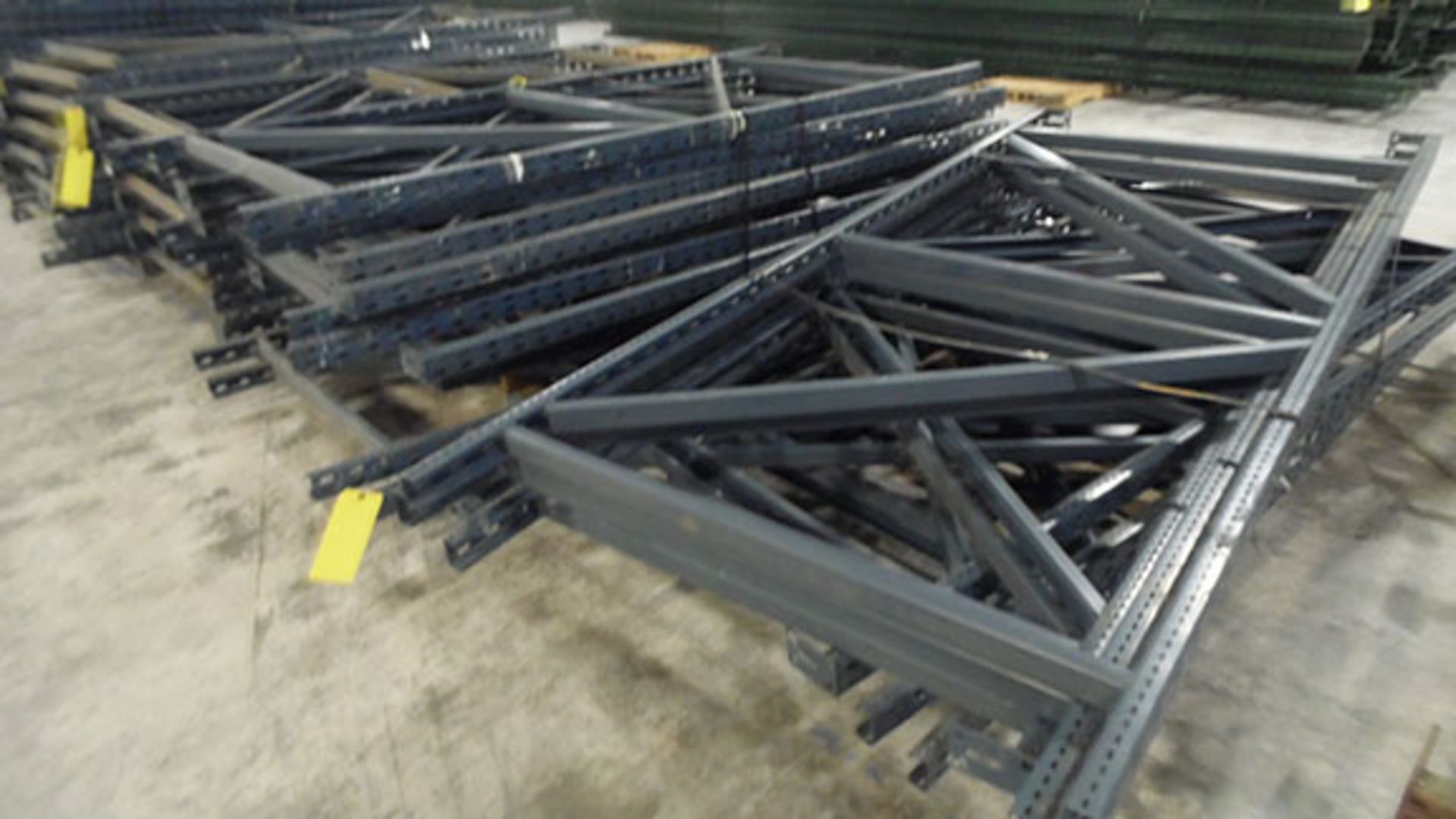 (X45) PIECES OF RIDG-U-RAK PALLET RACKING UPRIGHTS; 102'' TALL, 47'' DEEP, 3'' X 1 1/2''