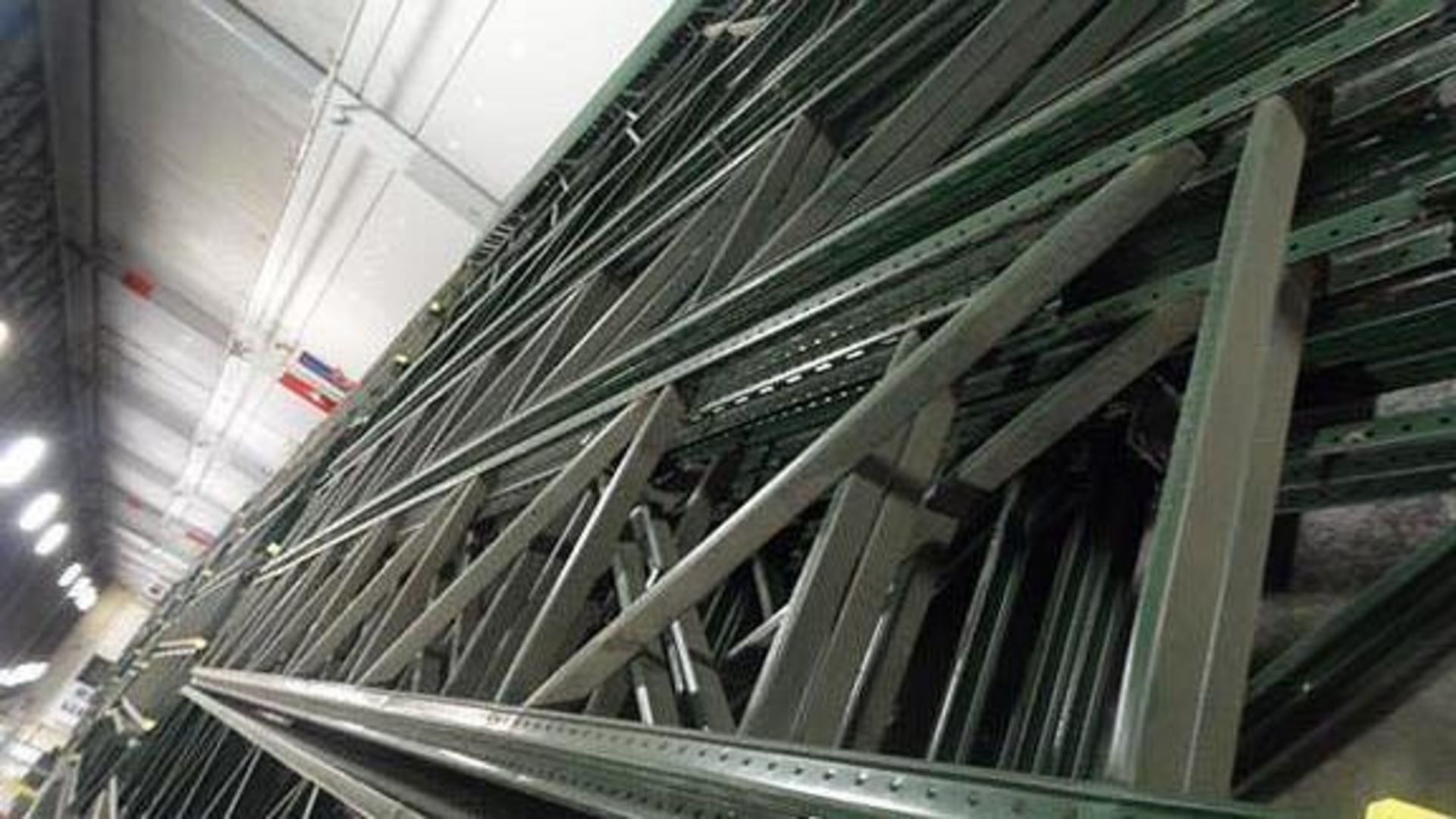 (X30) PIECES OF RIDG-U-RAK PALLET RACKING UPRIGHTS; 31' 8'' TALL, 36'' DEEP, 3'' X 2 1/4''