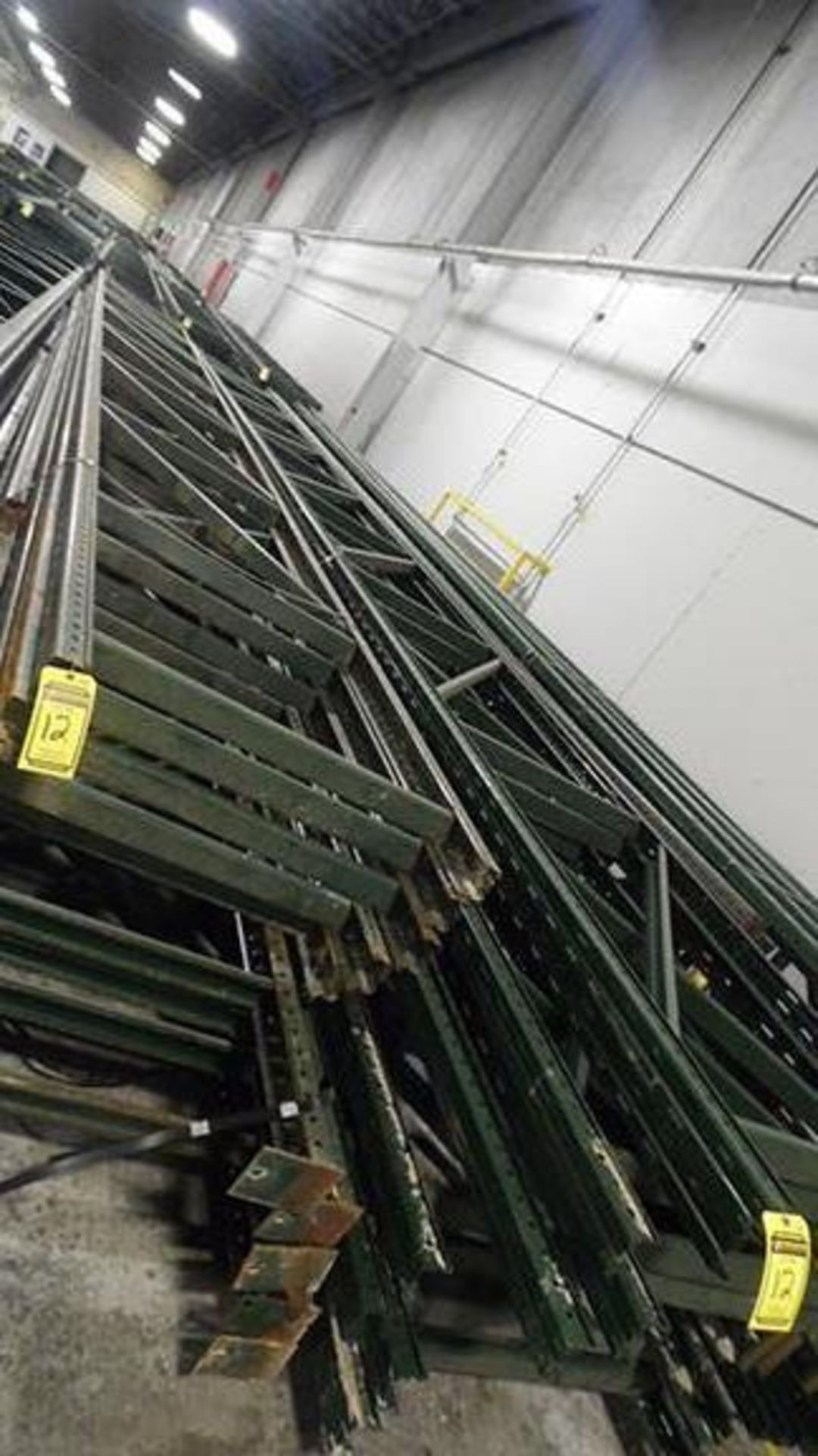 (X32) PIECES OF RIDG-U-RAK PALLET RACKING UPRIGHTS; 31' 8'' TALL, 36'' DEEP, 3'' X 2 1/4''