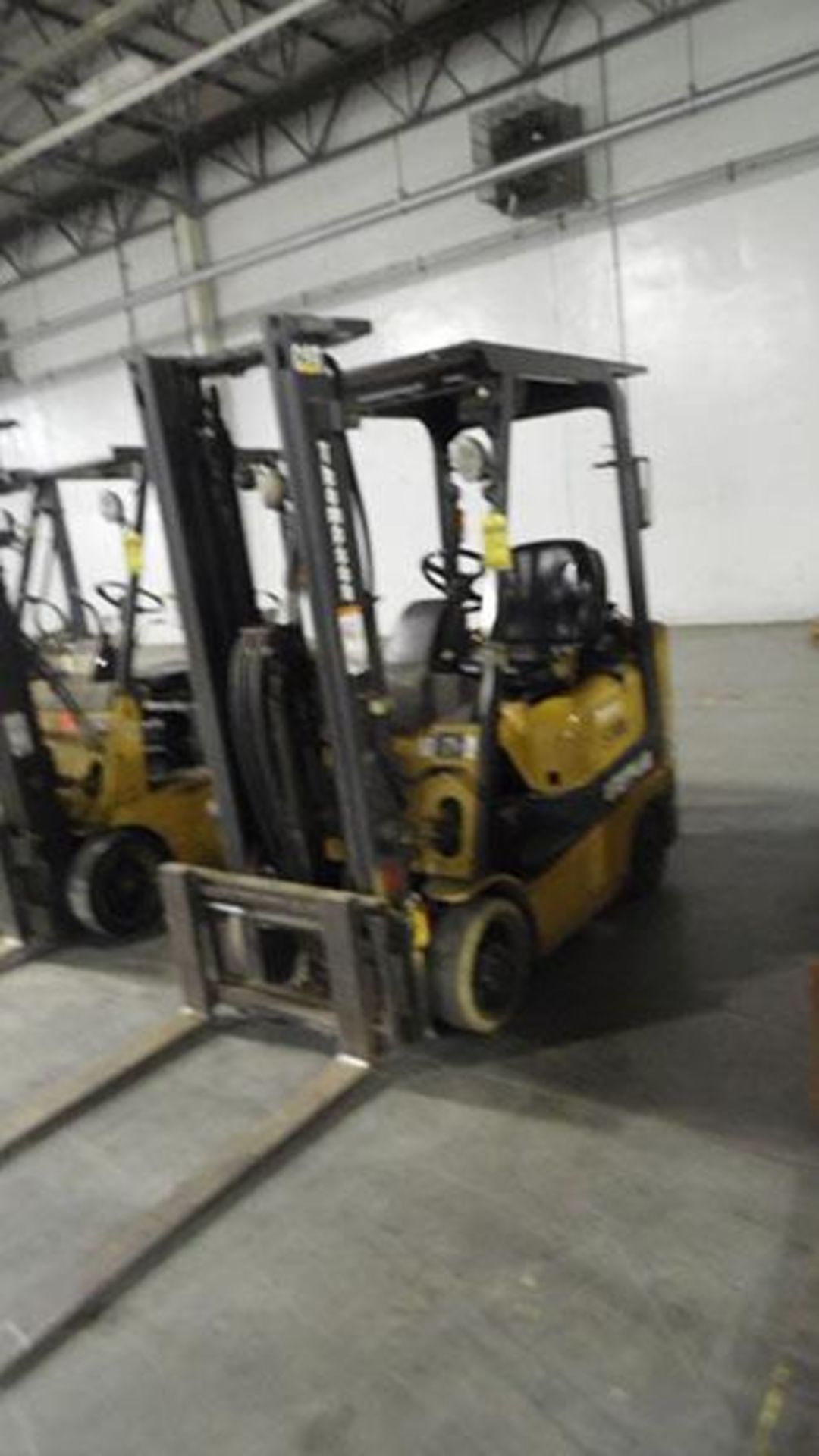 CAT 4,000 LB. CAPACITY FORKLIFT; MODEL GC18, S/N AX81DC1133, 2-STAGE MAST, LP GAS, SOLID TIRES, 45''