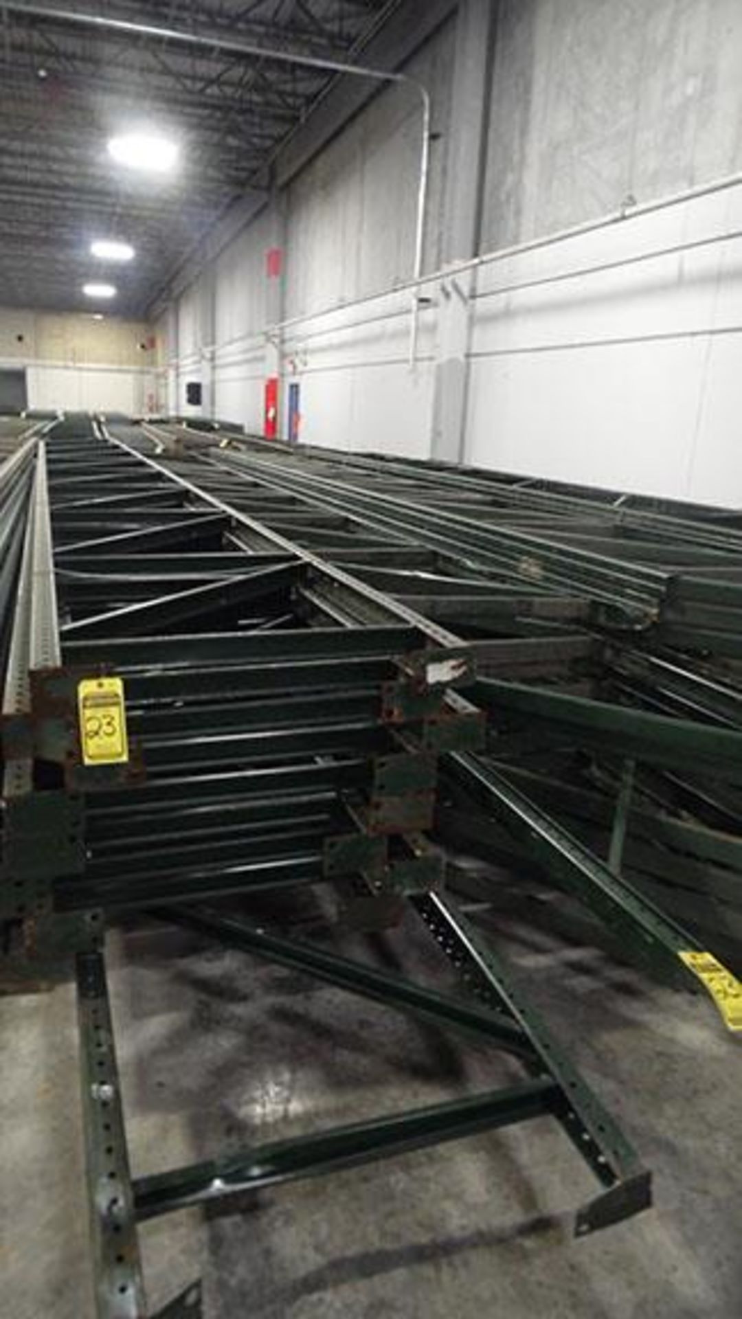 (X32) PIECES OF RIDG-U-RAK PALLET RACKING UPRIGHTS; 31' 8'' TALL, 36'' DEEP, 3'' X 2 1/4''