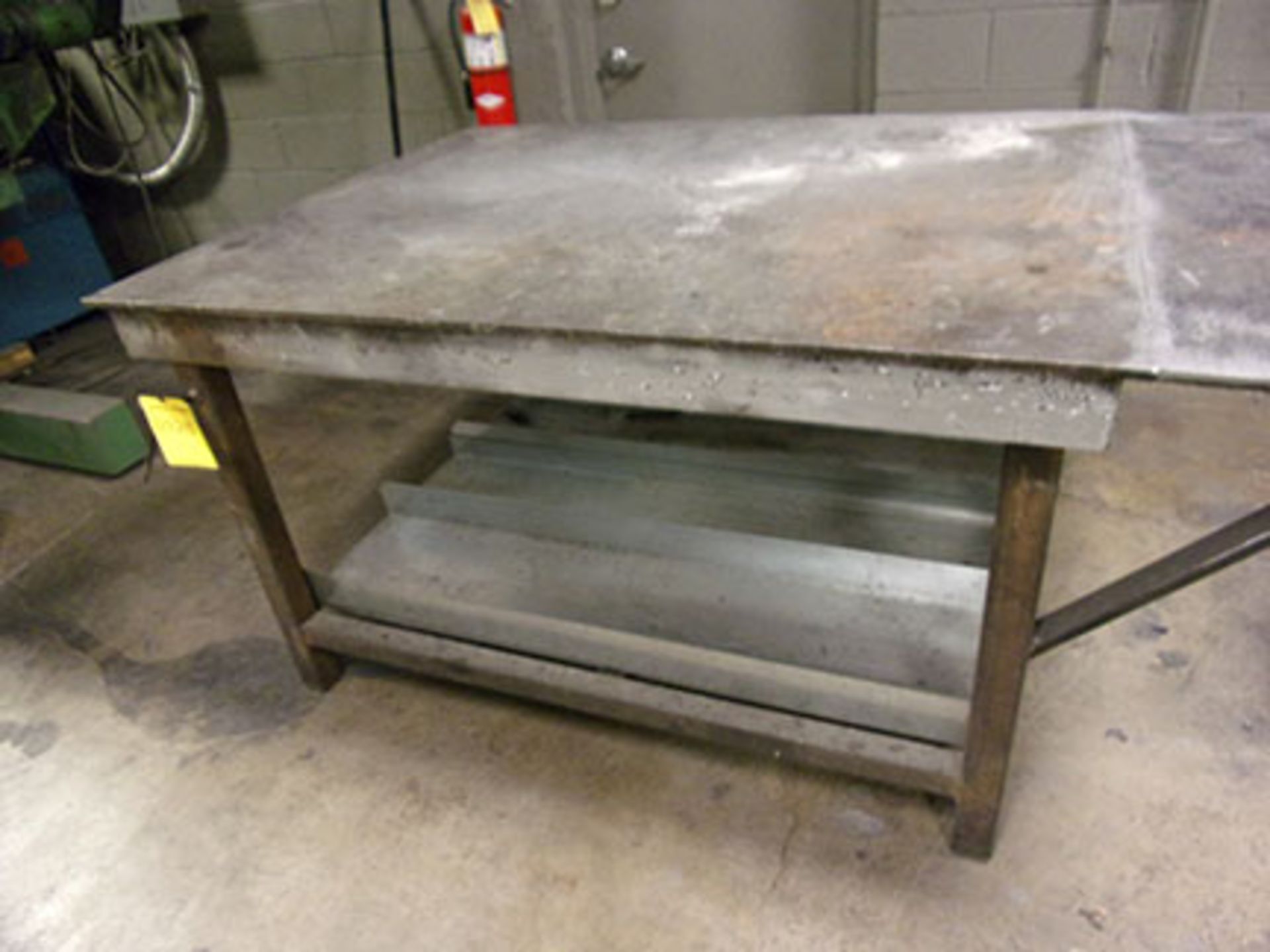 4' X 77 1/5'' WELDING TABLE WITH WILTON 4 1/2'' VISE