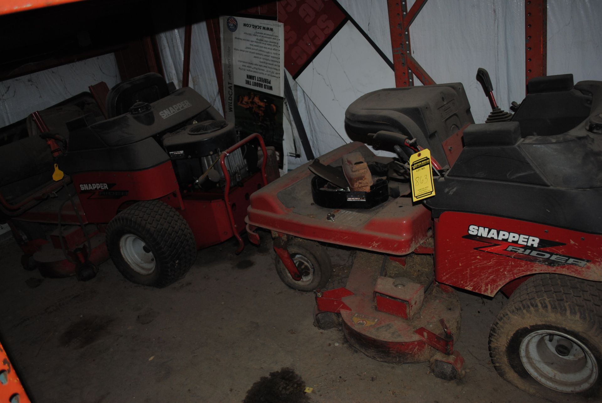 LOT OF (2) SNAPPER RIDING MOWERS