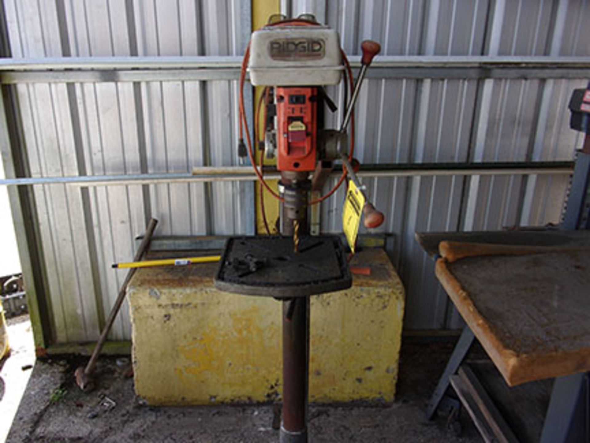 RIDGID DRILL PRESS; MODEL DP15000, 110-VOLT, S/N 9827700118