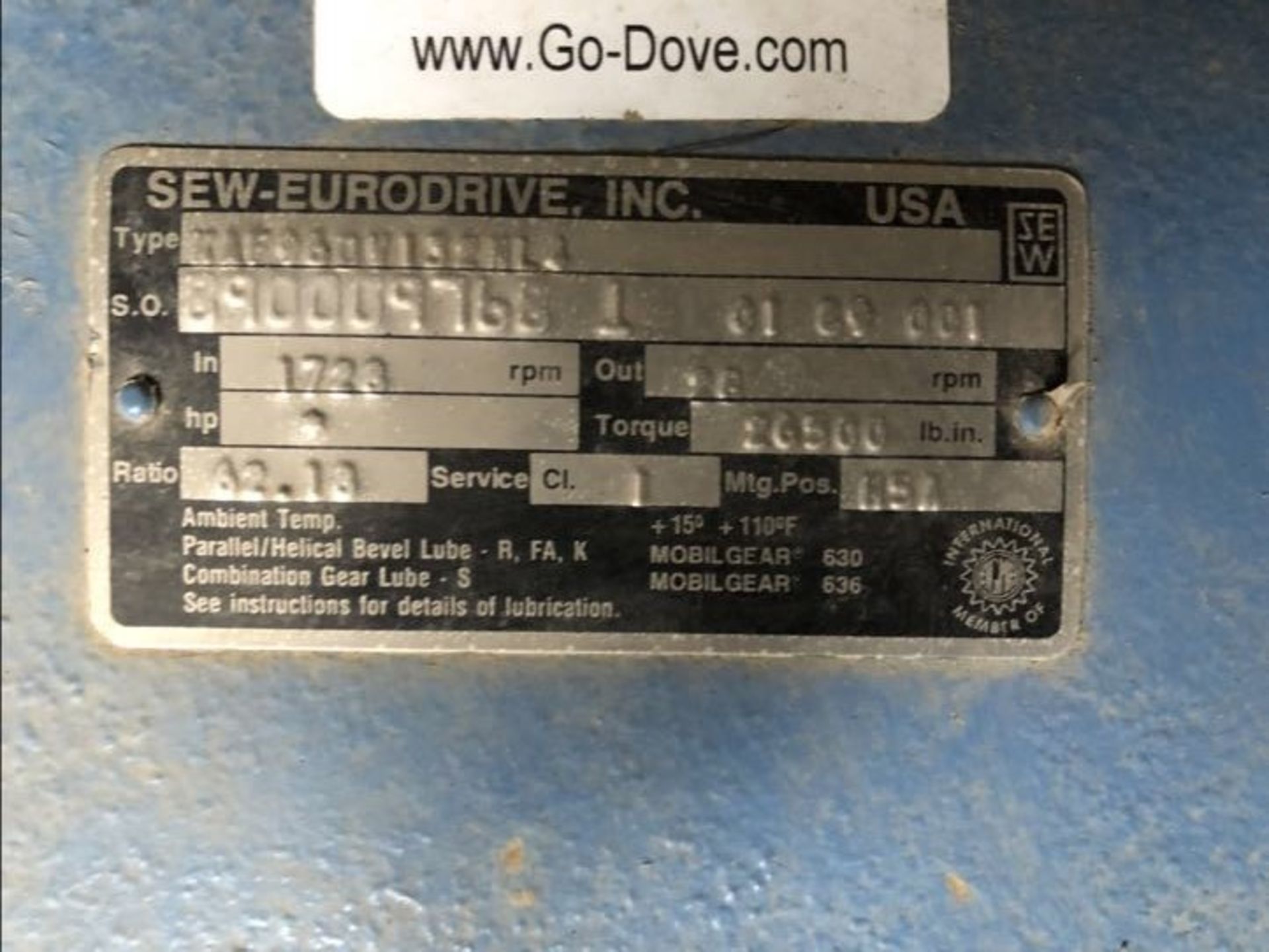 2 SEW-EURODRIVE KAF98BY132H14 GEAR REDUCER RATIO: 28:1 - Image 3 of 3