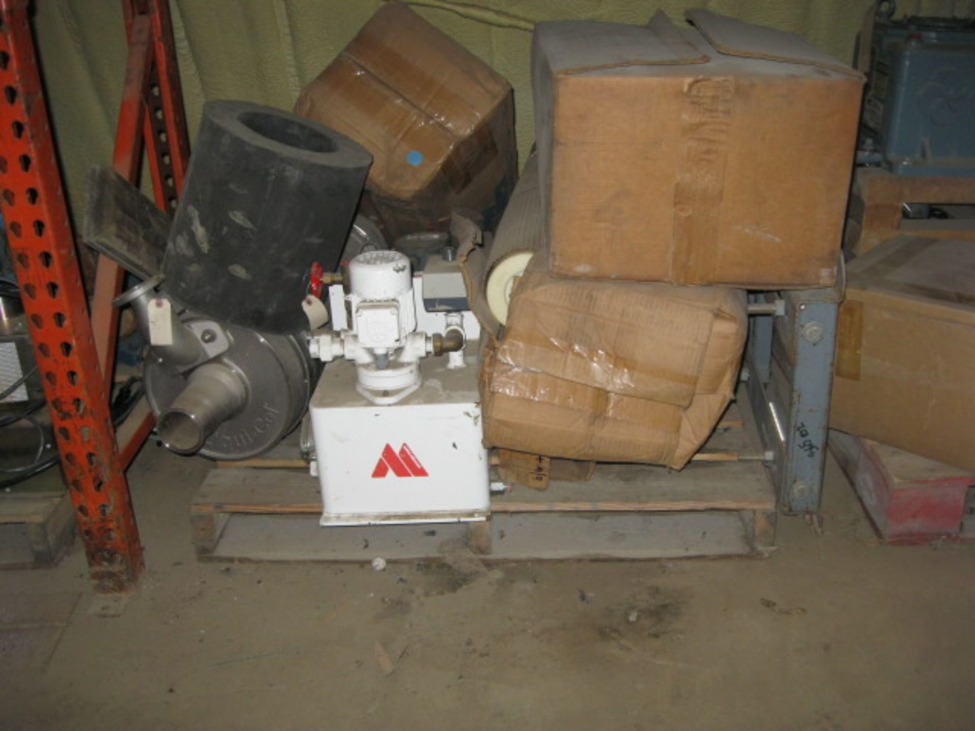 CONTENTS OF RACK , FILTERS, HYDRAULIC PUMP, GEAR REDUCERS, DISCONNECT SWITCHES & ETC. EBAY WHOLESALE - Image 2 of 6