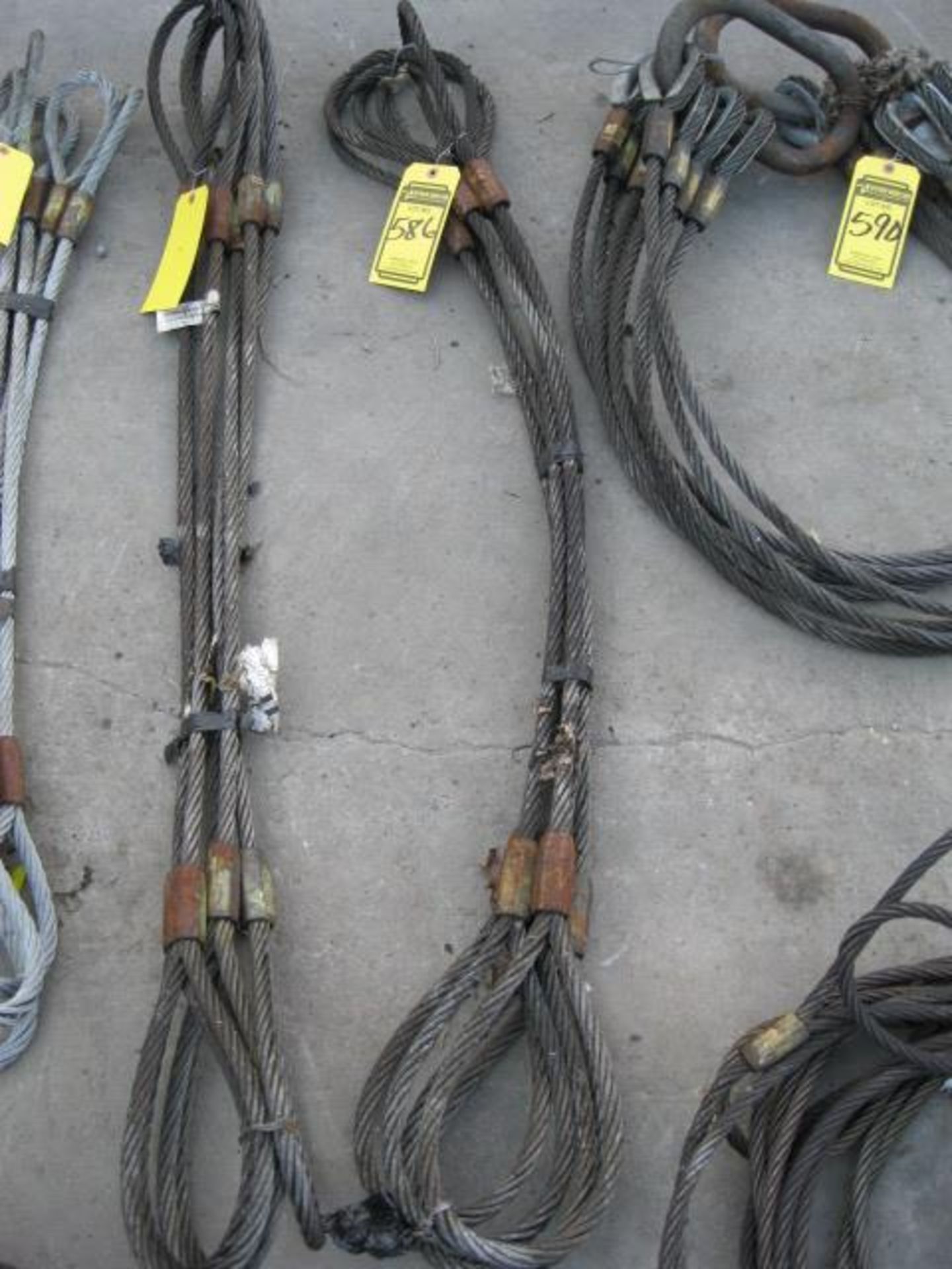 LOT OF (5) 3/4'' LIFTING CABLE