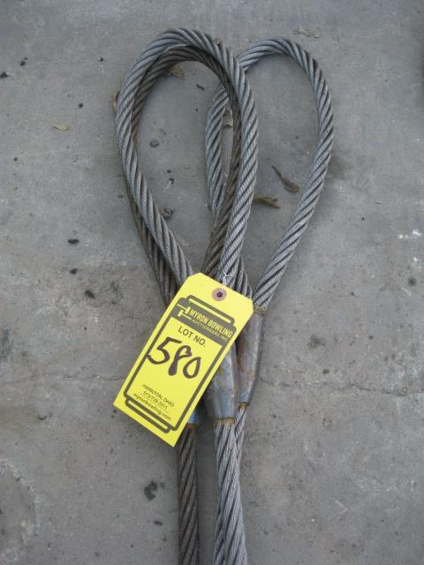 LOT OF (3) 3/4'' LOAD GUARD 7-TON LIFTING CABLE