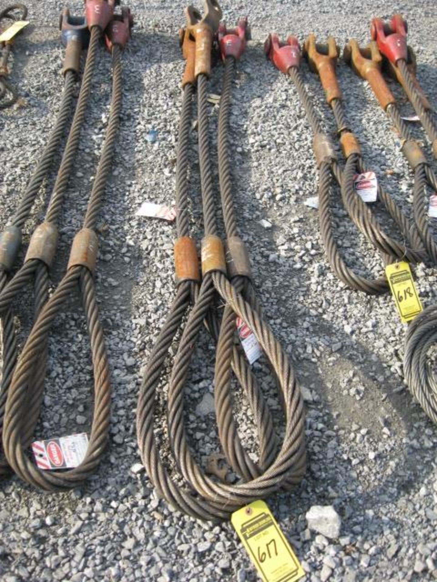 LOT OF (3) LIFTING CABLES