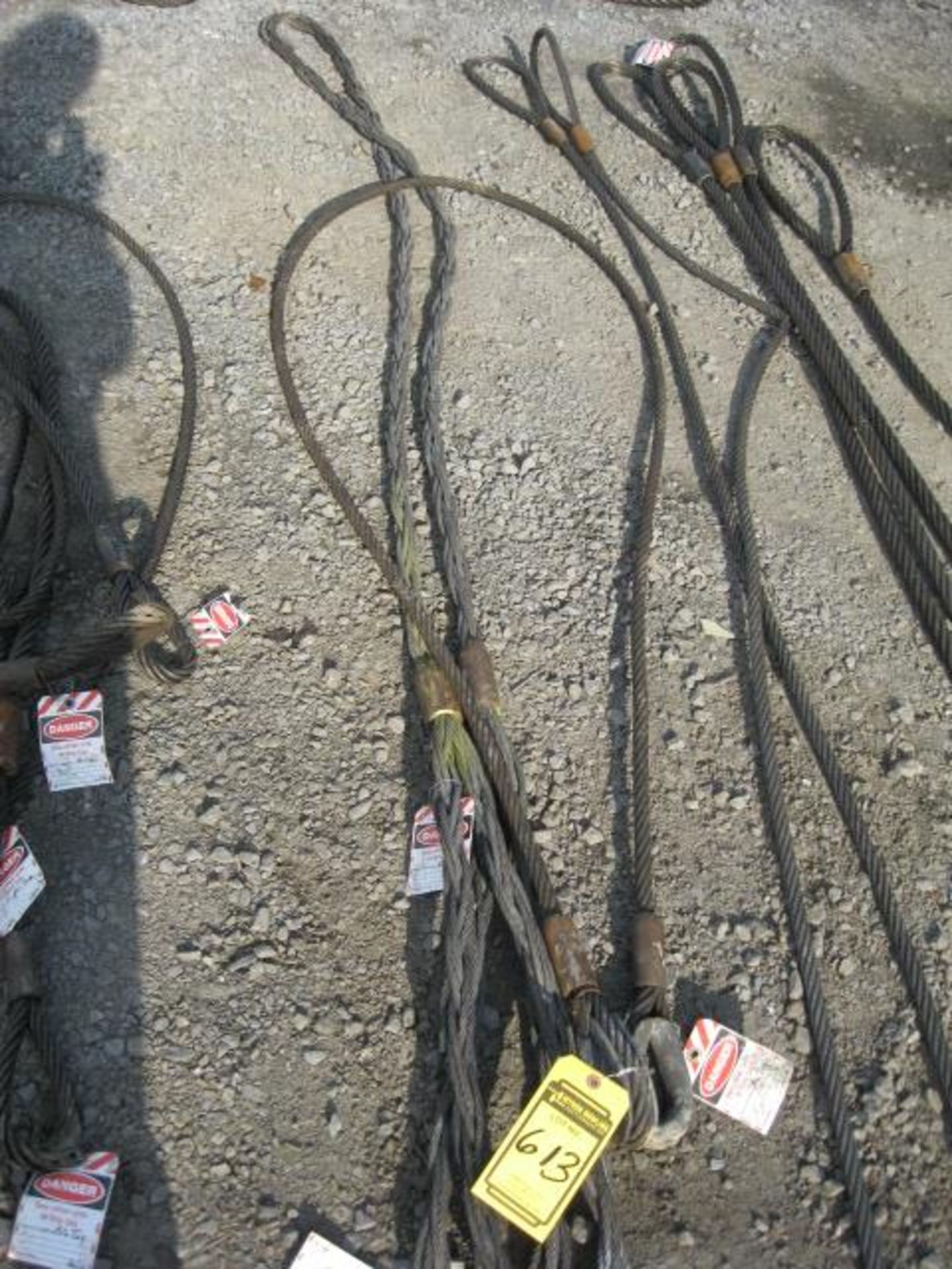 LOT OF MISCELLANEOUS LIFTING CABLES