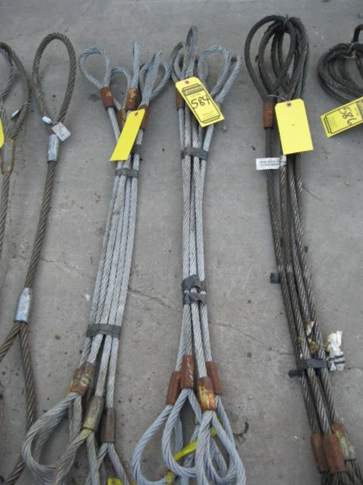 LOT OF (5) 5/8'' LIFTING CABLE