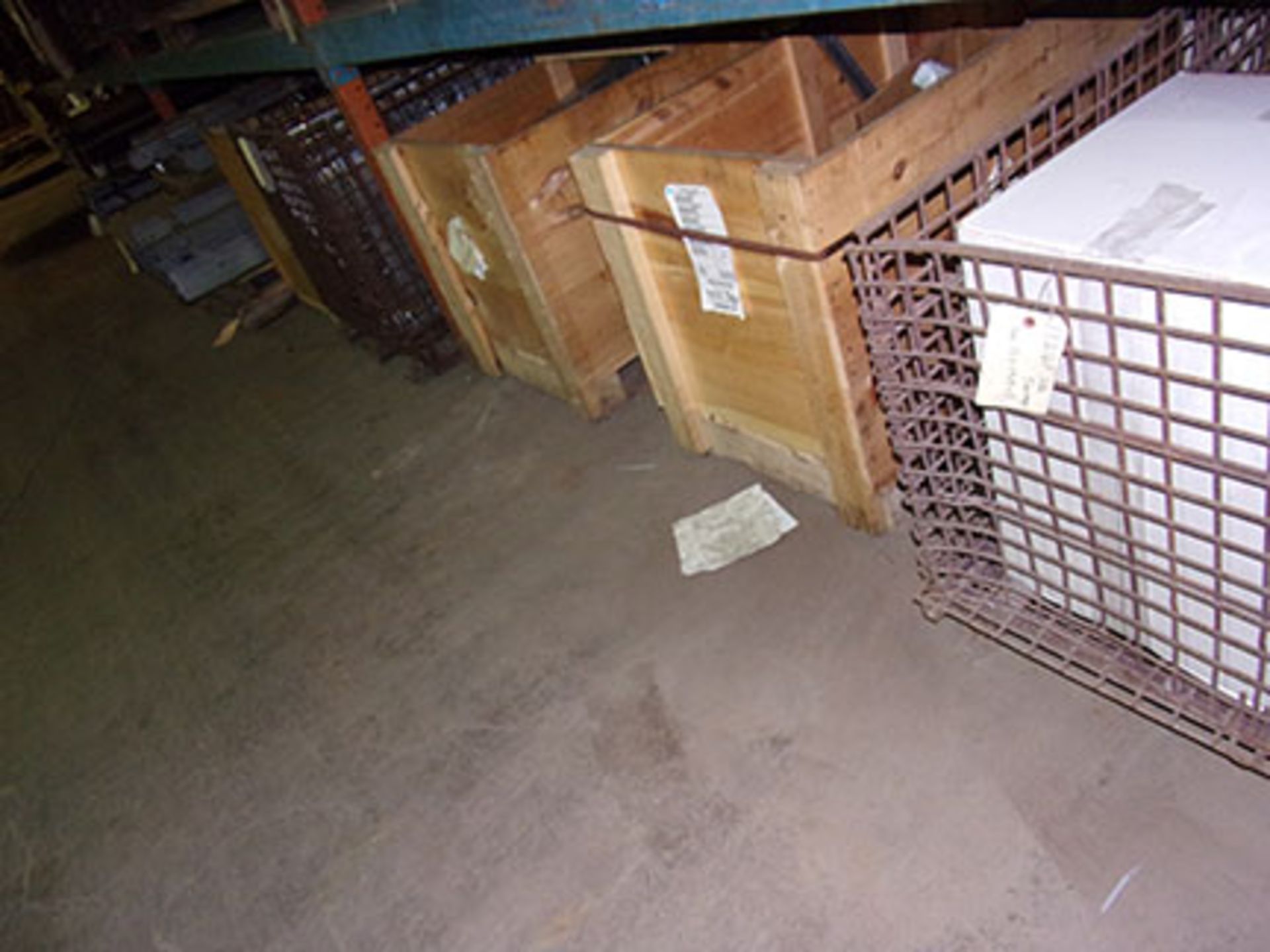 CONTENT OF 1ST ROW OF PALLET RACK; STEEL PARTS