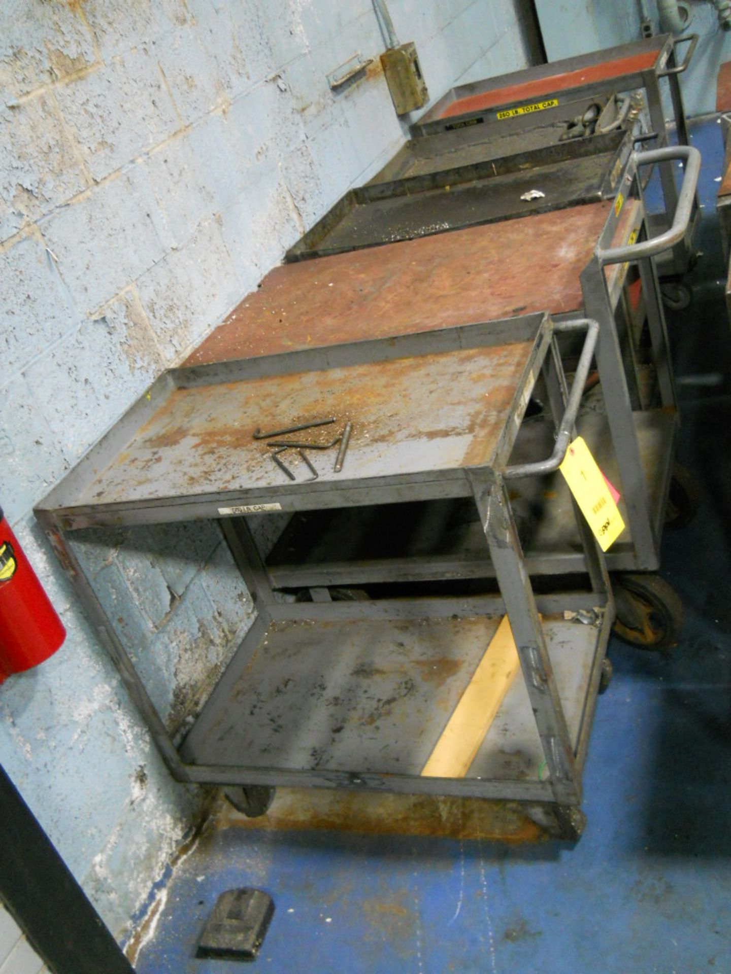 (5) METAL MATERIAL HANDLING CARTS