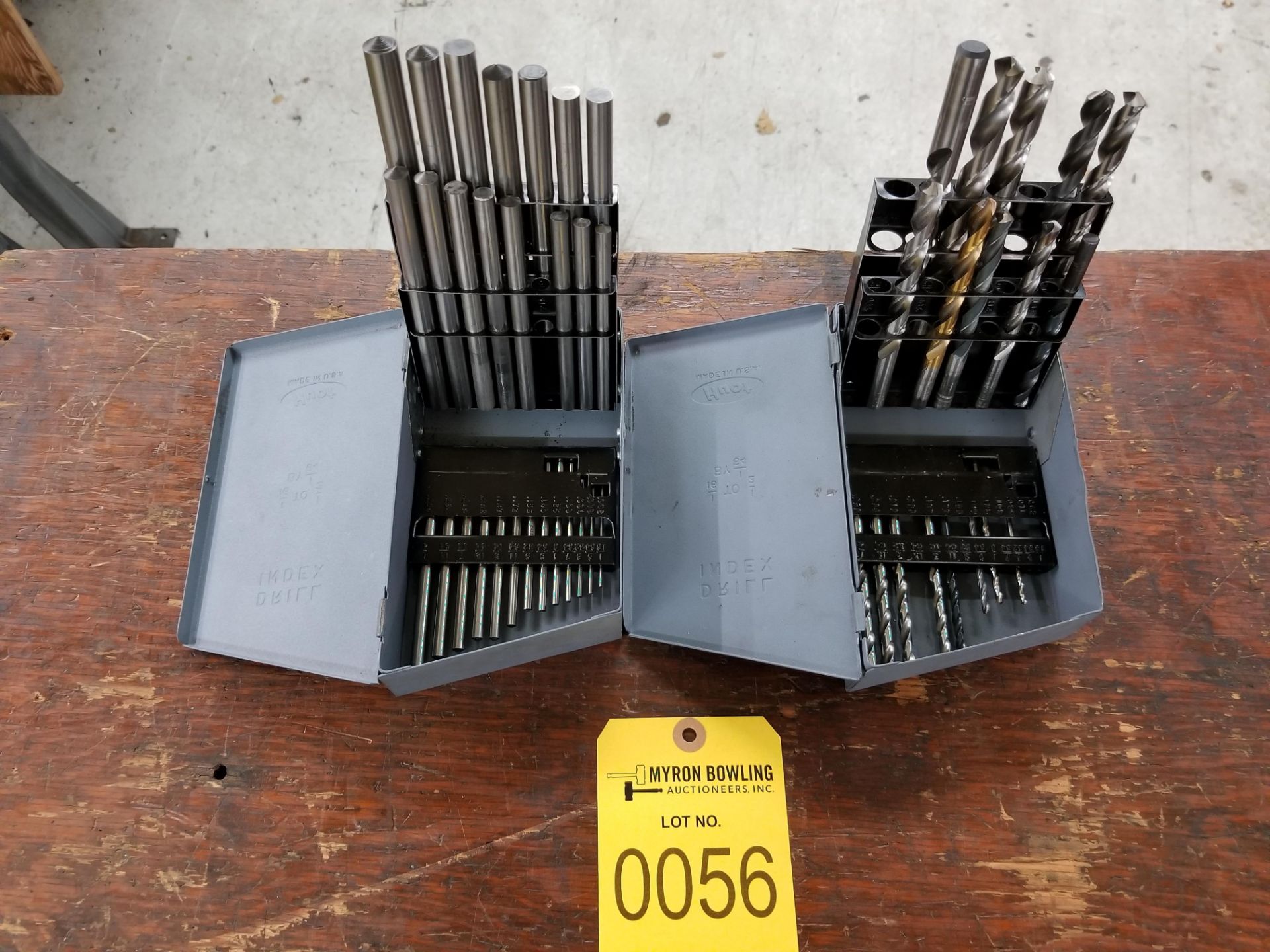 LOT (2) ASSORTED DRILL INDEXES AND CONTENTS (STRAIGHT SHANK DRILLS) (IN 1 BOX)