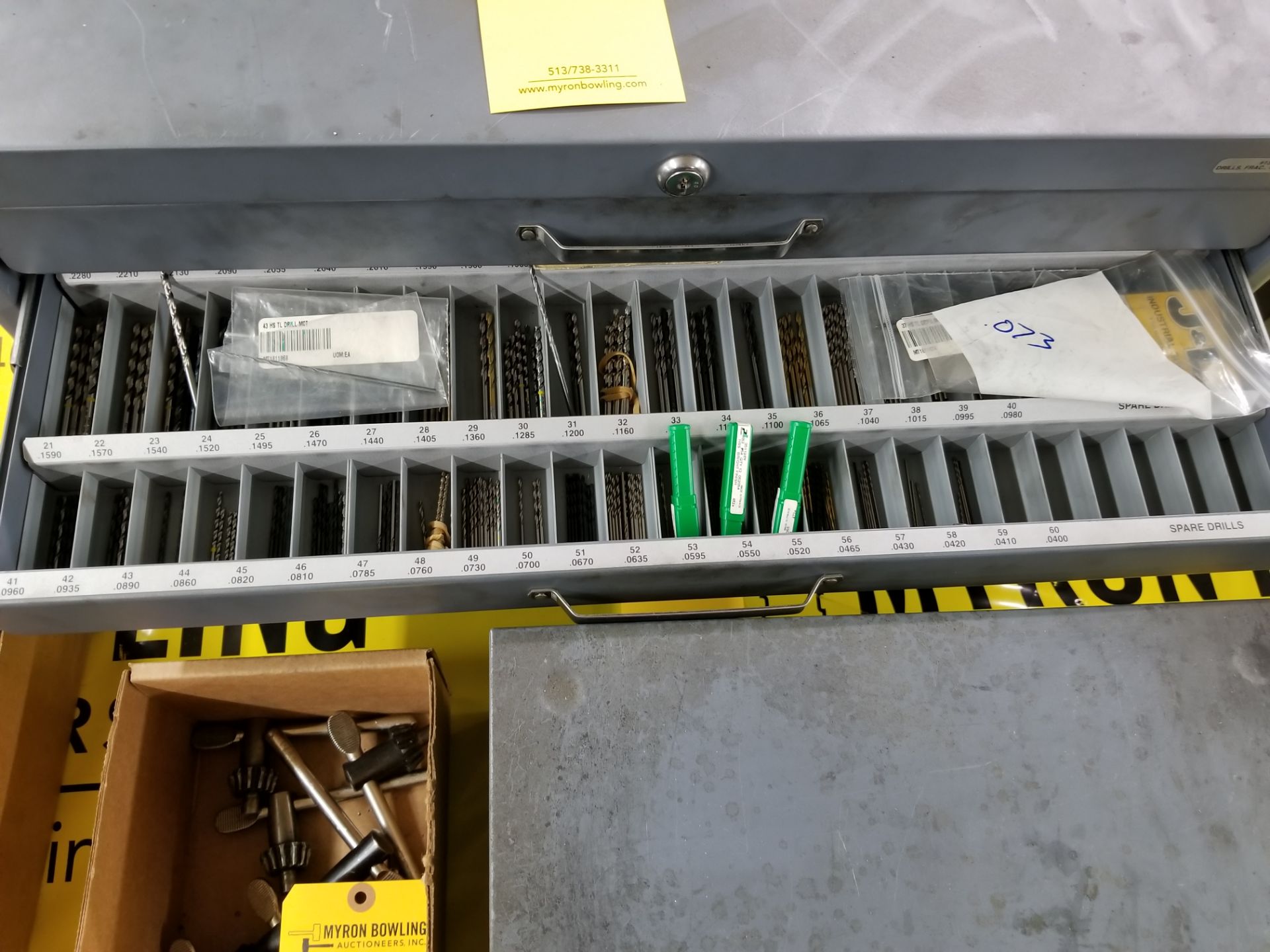 LOT: 4-DRAWER DRILL INDEX AND CONTENTS (ASSORTED STRAIGHT SHANK DRILLS) - Image 3 of 3