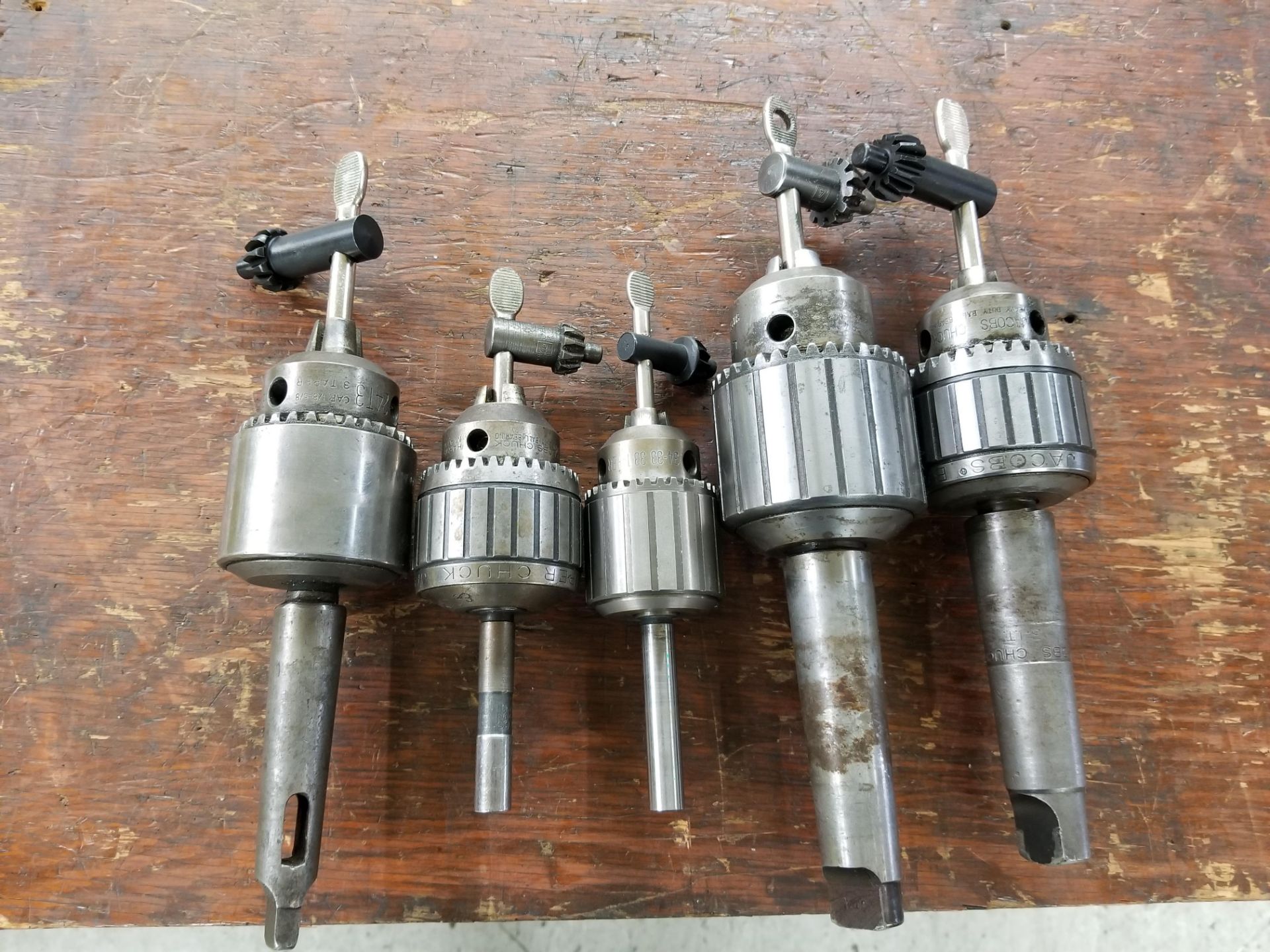 LOT: (5) ASSORTED DRILL CHUCKS (IN 1 BOX)