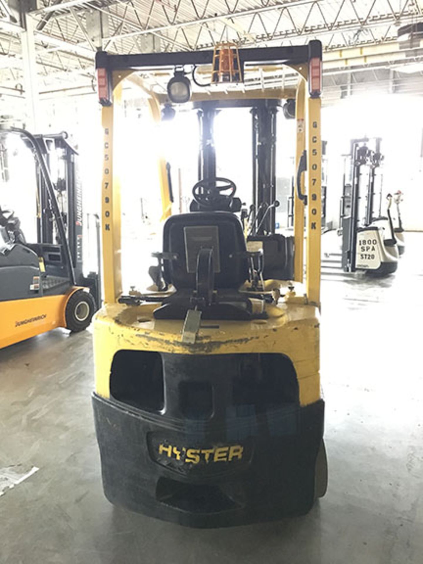 2012 HYSTER FORKLIFT; MODEL S50CT, S/N A267V01790K, LP, 3-STAGE MAST, SOLID TIRES, 6,369 HOURS - Image 4 of 5