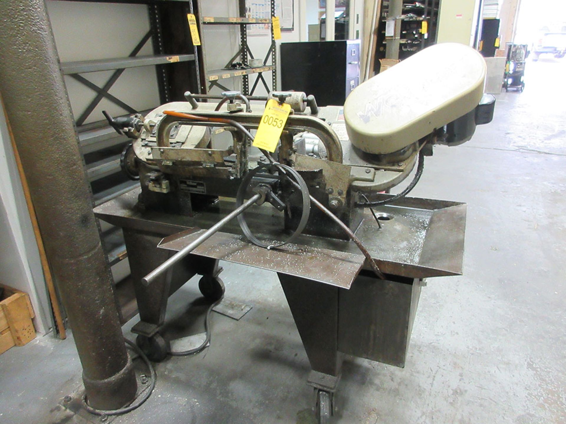 WELLSAW HORIZONTAL BAND SAW; MODEL 613, S/N 1126 WITH ROLLER FEED ***LOADING FEE $ 150.00- EXCLUSIVE