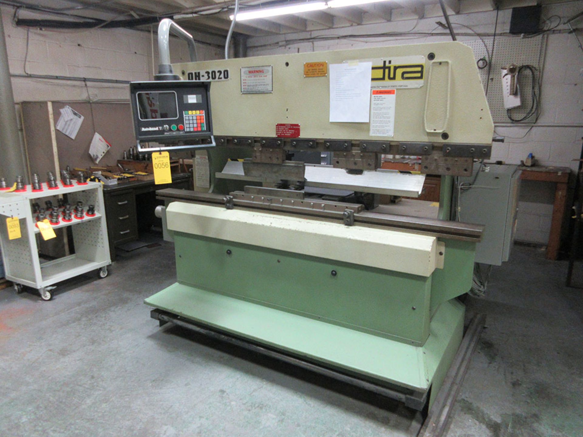 1985 ADIRA QH-3020 CNC PRESS BRAKE; HURCO AUTO BEND 7 CONTROL, S/N 1550/3437 ***LOADING FEE $ 450.