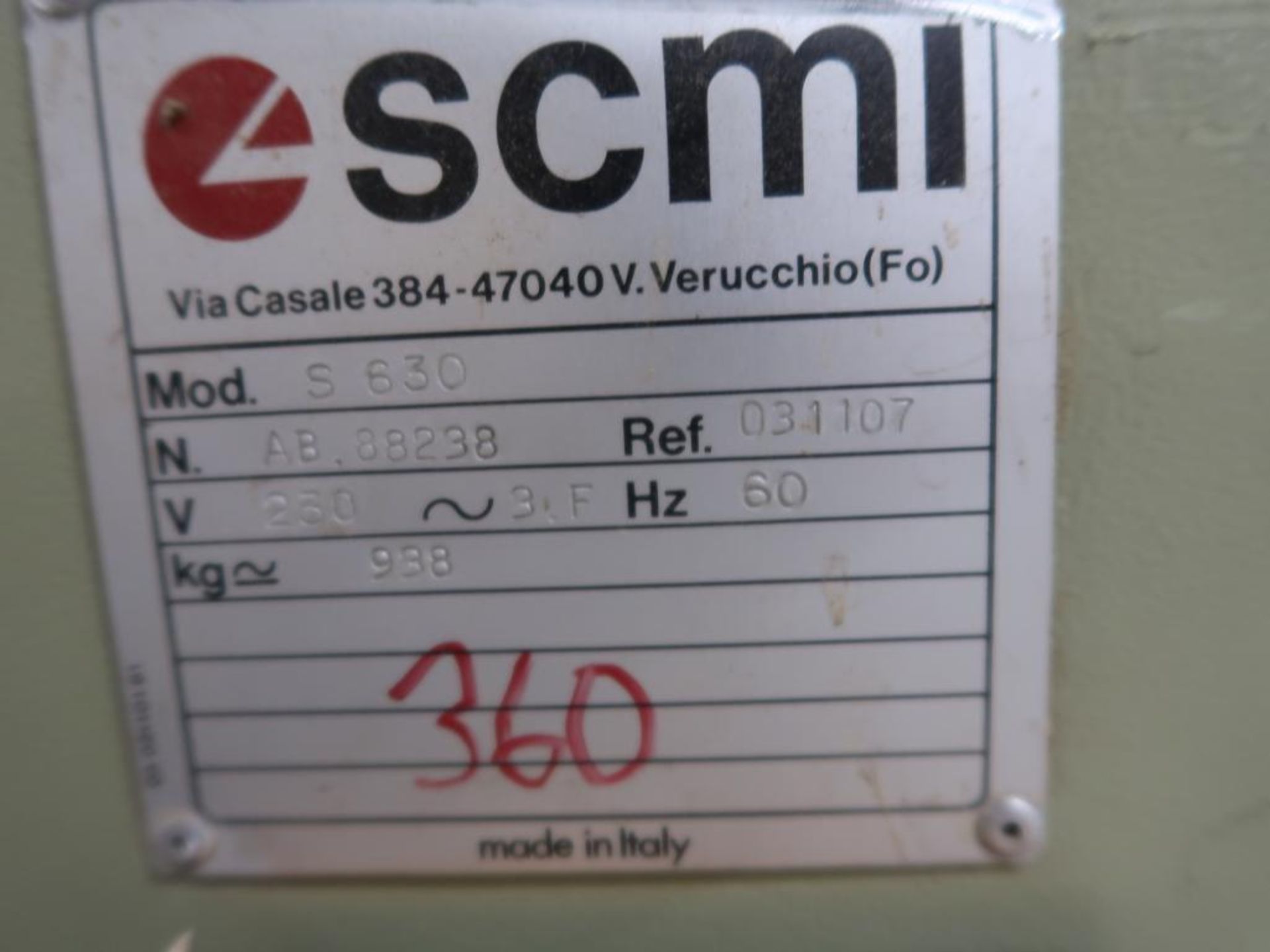 SCMI 24 in. x 12 in. Digital Planer Model S630, S/N AB88238 - Image 3 of 3