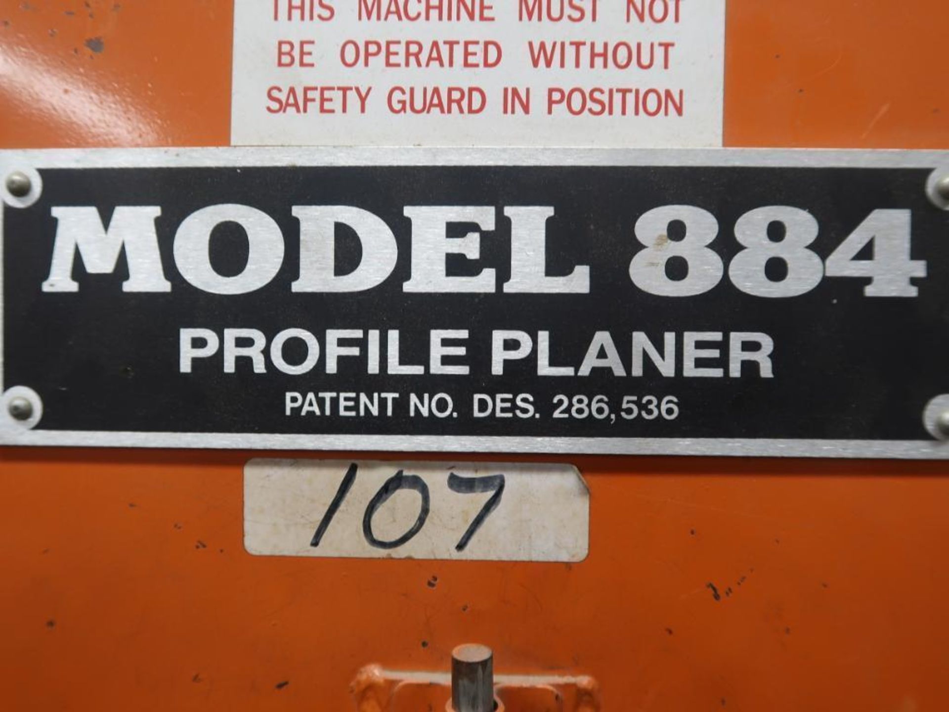 BENCO Profile Planer Model 884, S/N 884-15 (#1364) - Image 5 of 5