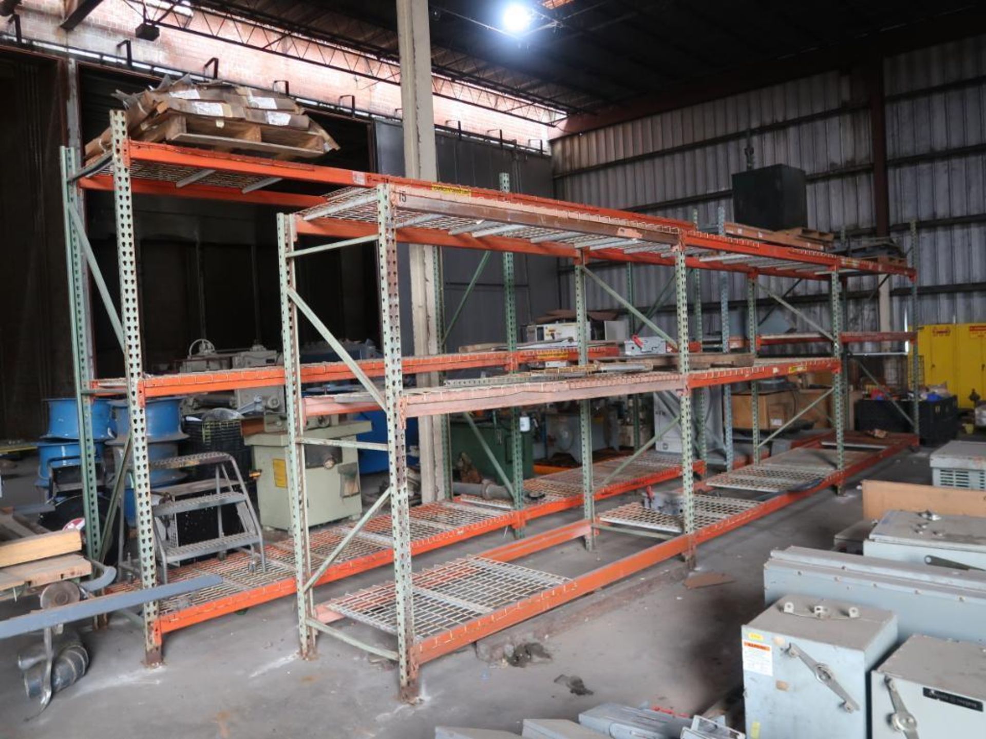 LOT: (3) Sections 36 in. x 96 in. x 8 ft. Pallet Rack, (2) Sections 36 in. x 112 in. x 10 ft. Pallet