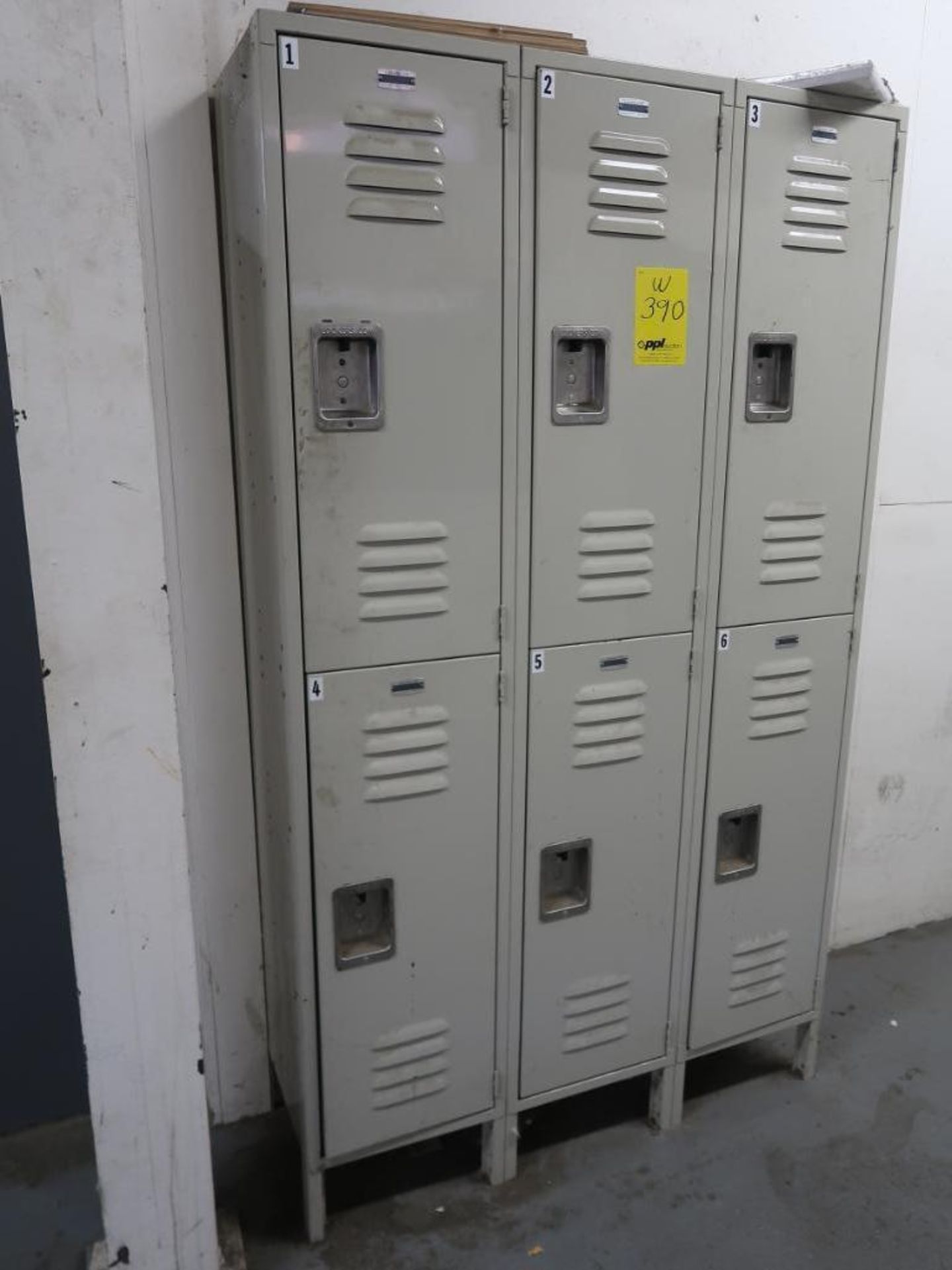 LOT: (1) Cabinet with Contents, (1) Section of (6) Lockers - Image 2 of 2