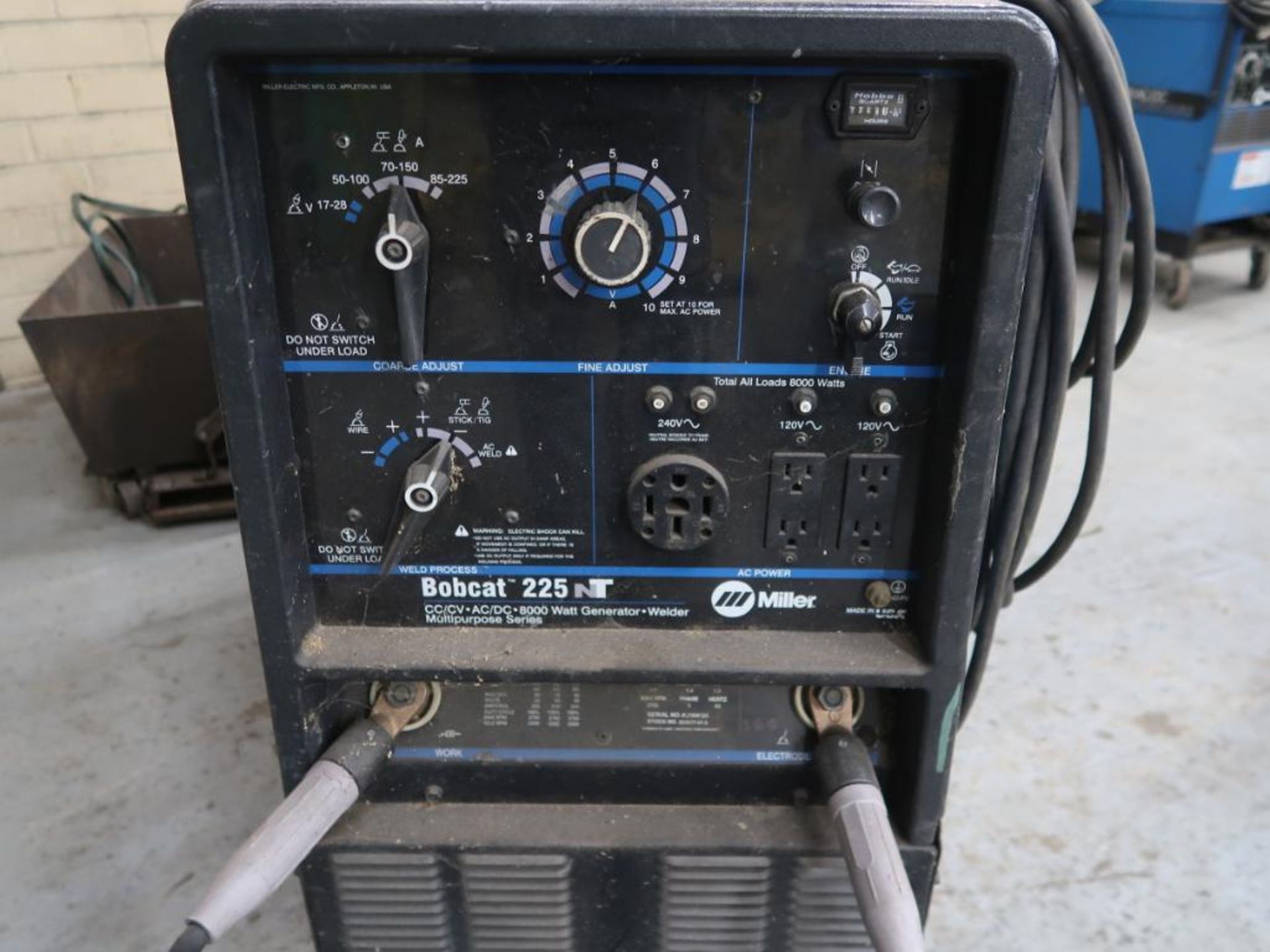 MILLER Propane Power Welder Model Bobcat 225NT, with 8000 Watt Generator, with Leads - Image 2 of 2