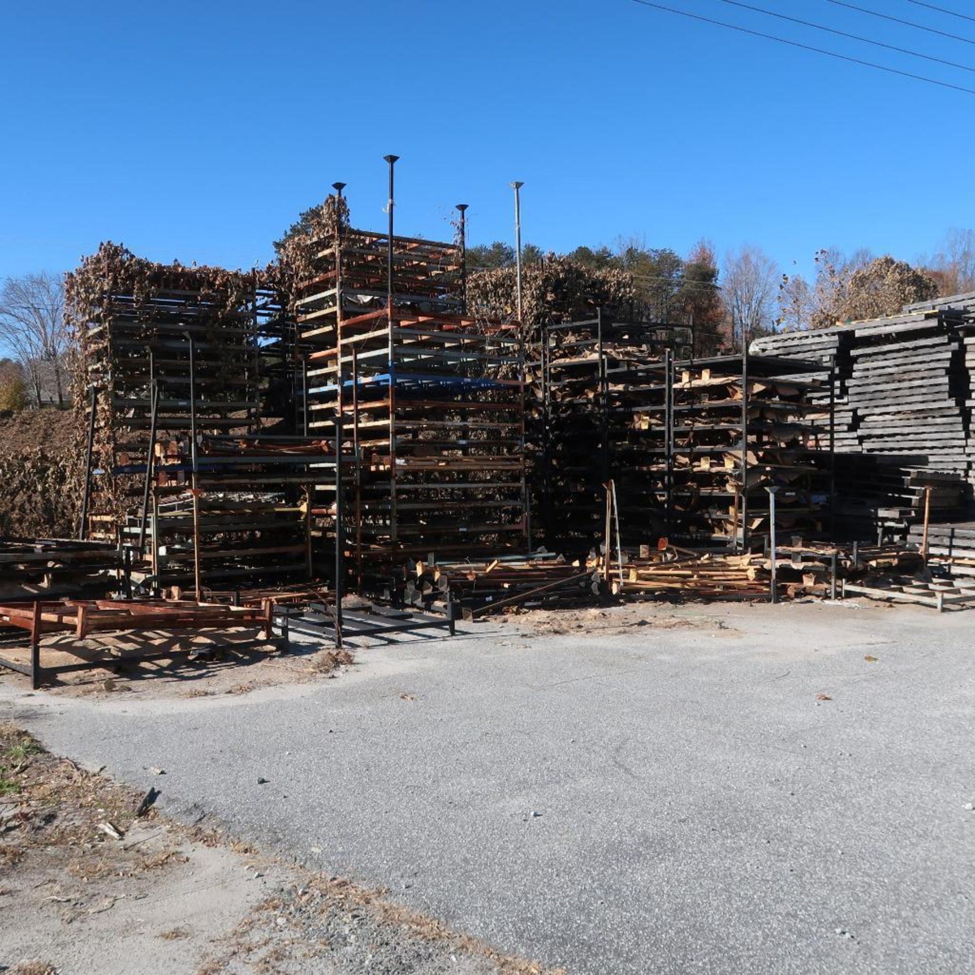 LOT: (120+) Steel Stacking Pallets in Various Sizes