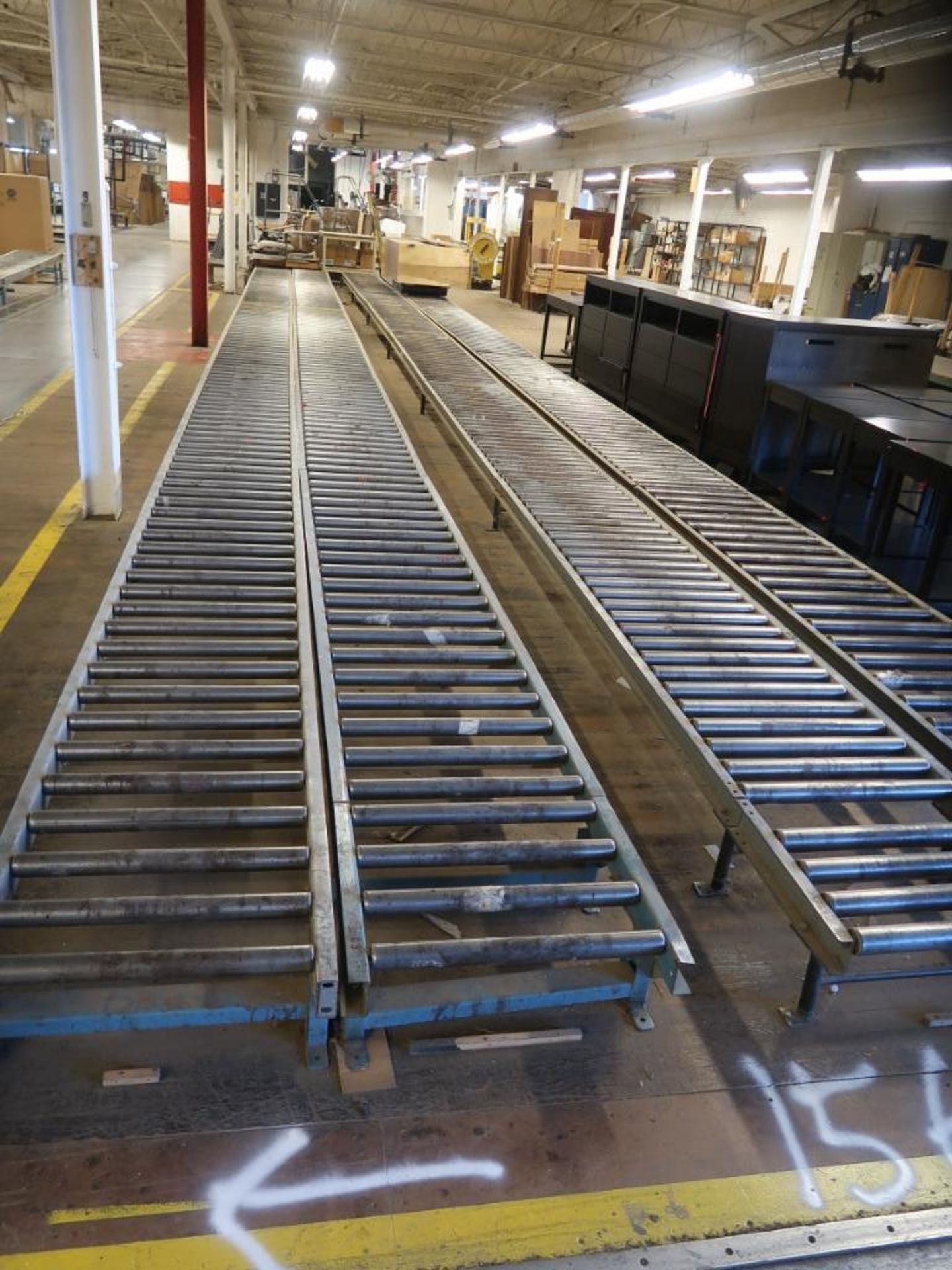 LOT: 30 in. x 80 ft. (est.) Power Roller Conveyor, 22 in. x 640 ft. (est.) Power Roller Conveyor, 36